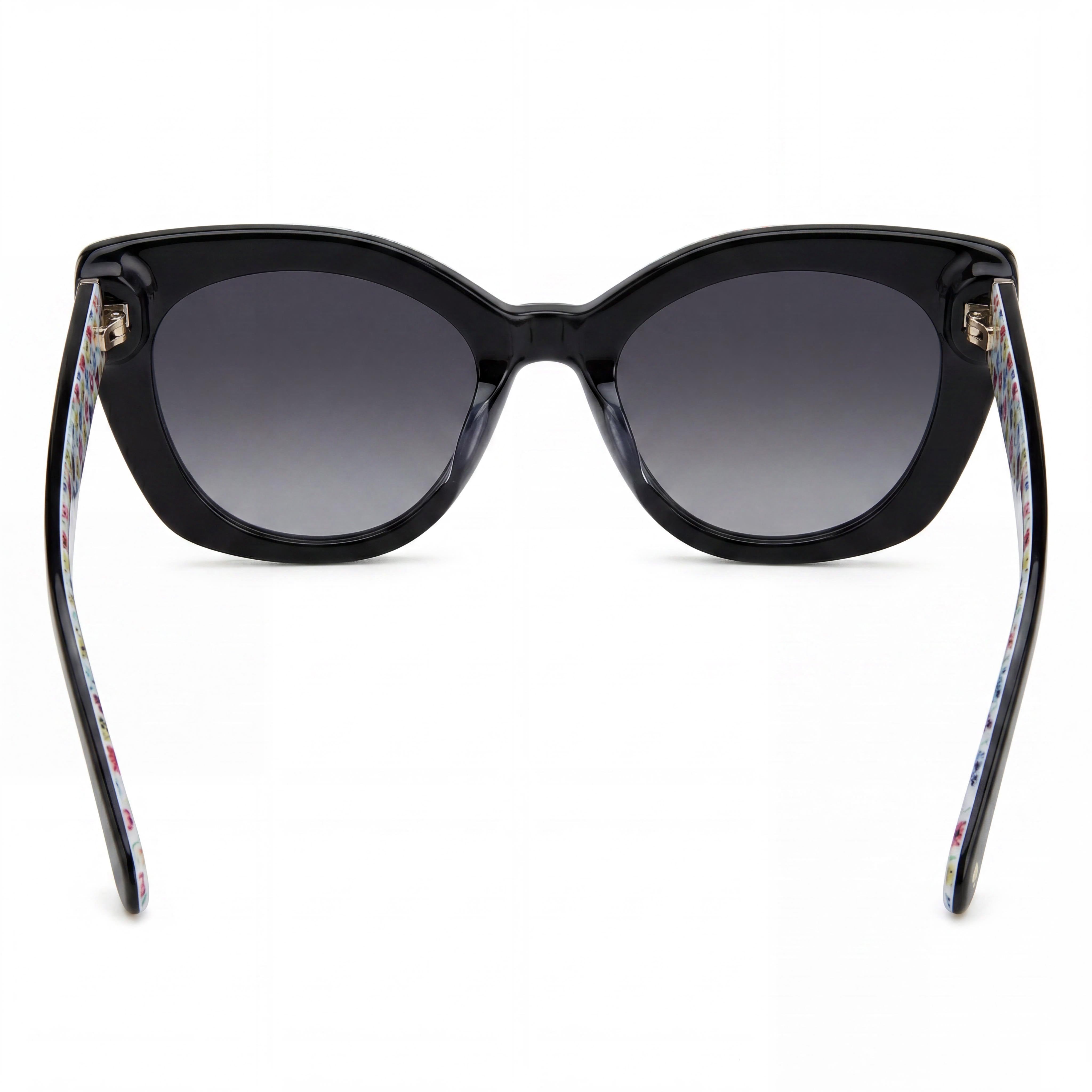Kate Spade New York Marigold/S Women's Black Grey Acetate Frame Sunglasses with Dark Grey Shaded UV Protection Lenses 51mm, Photo 3