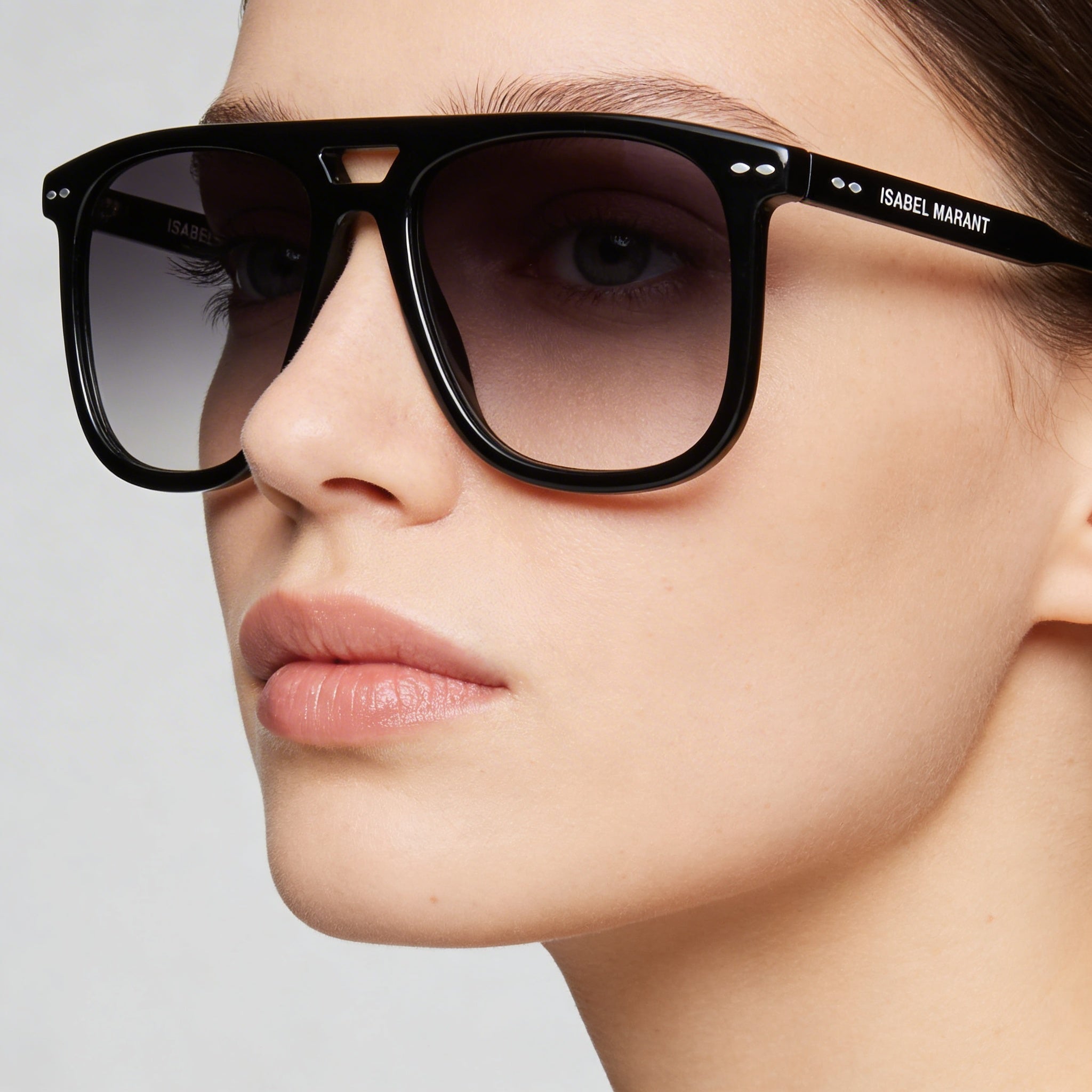 Isabel Marant Classic Women's Black Acetate Gradient Grey Non-Polarized Sunglasses 56mm, Photo 4