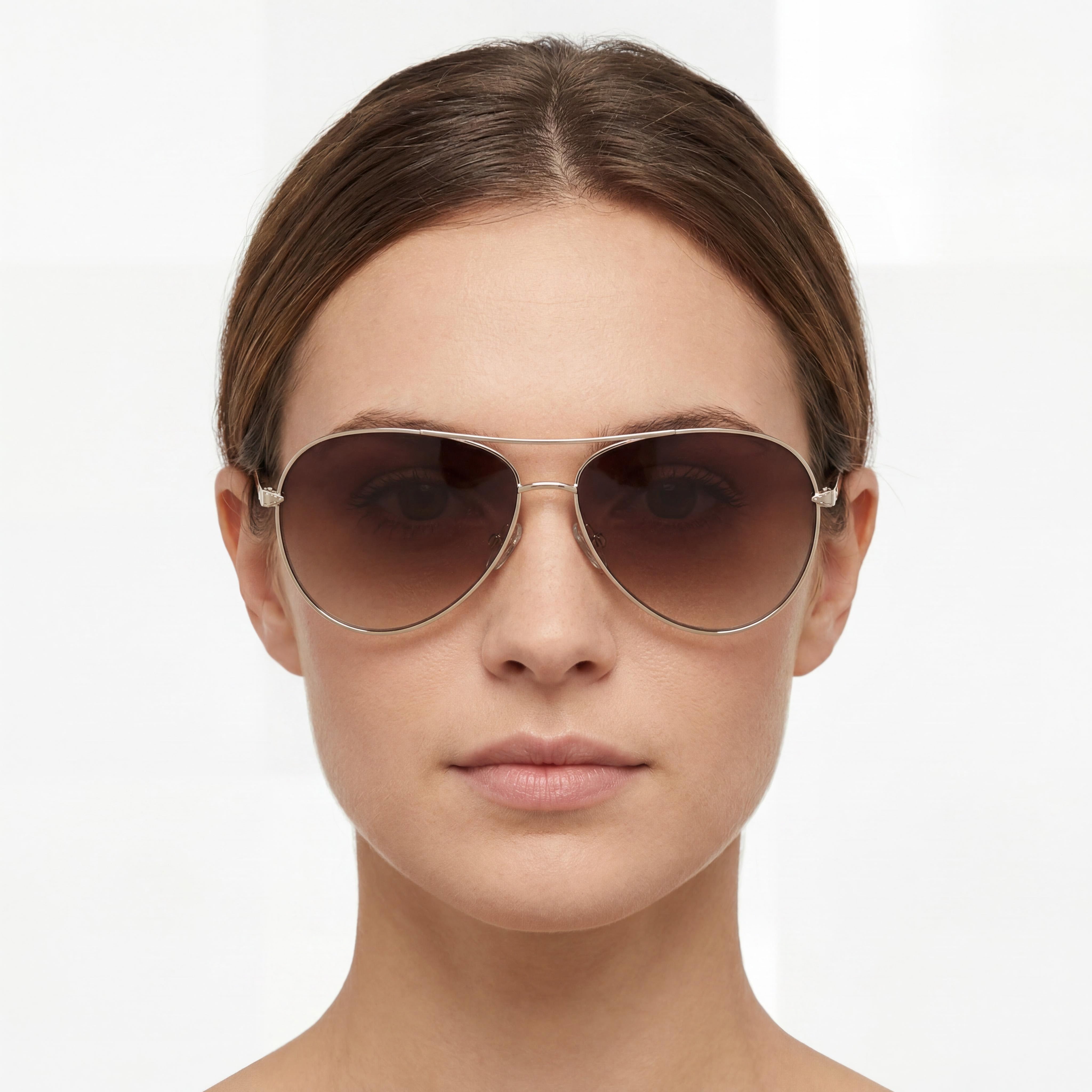 Gafas de sol Fossil Fos 3141/G/S de acero inoxidable dorado claro para mujer con protección UV de 59 mm, Photo 5