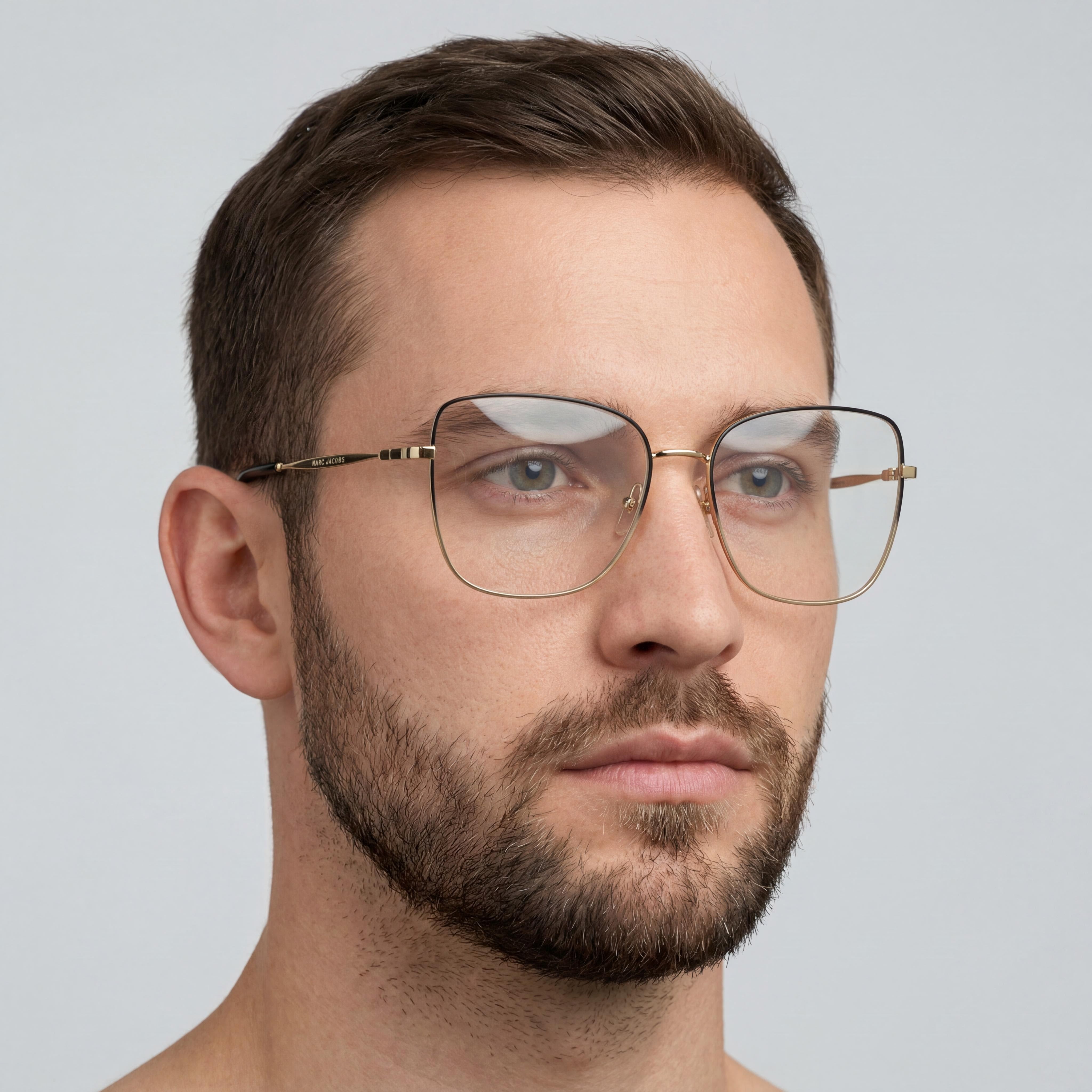 Marc Jacobs Marc 704 Gafas para Hombre Acero Inoxidable Negro Dorado Lente de 56 mm Puente de 18 mm Patilla de 145 mm, Photo 5