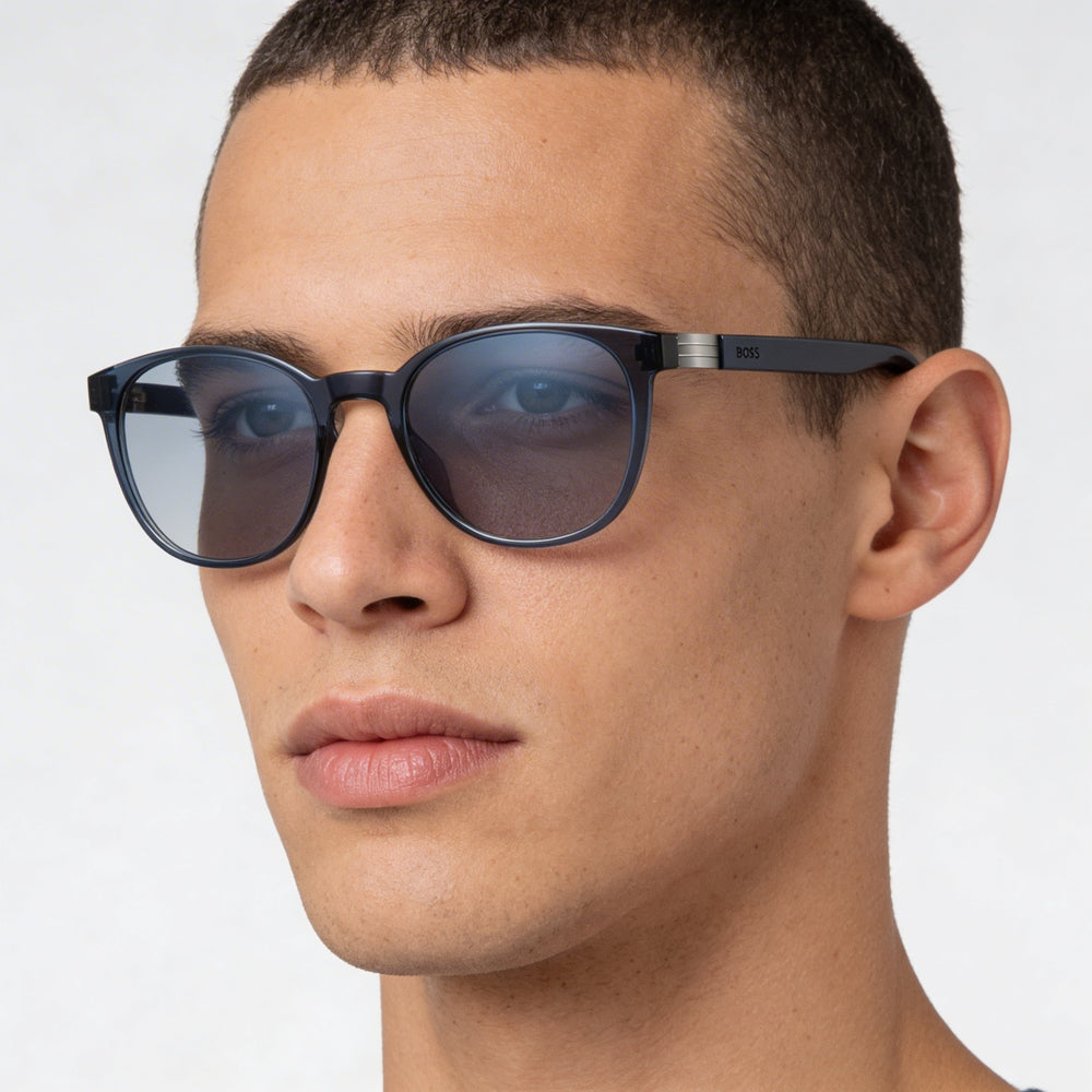 Hugo Boss Audio Systems 1577 Men’s Casual Blue Polyamide Optical Eyeglasses Clear Lenses 52mm