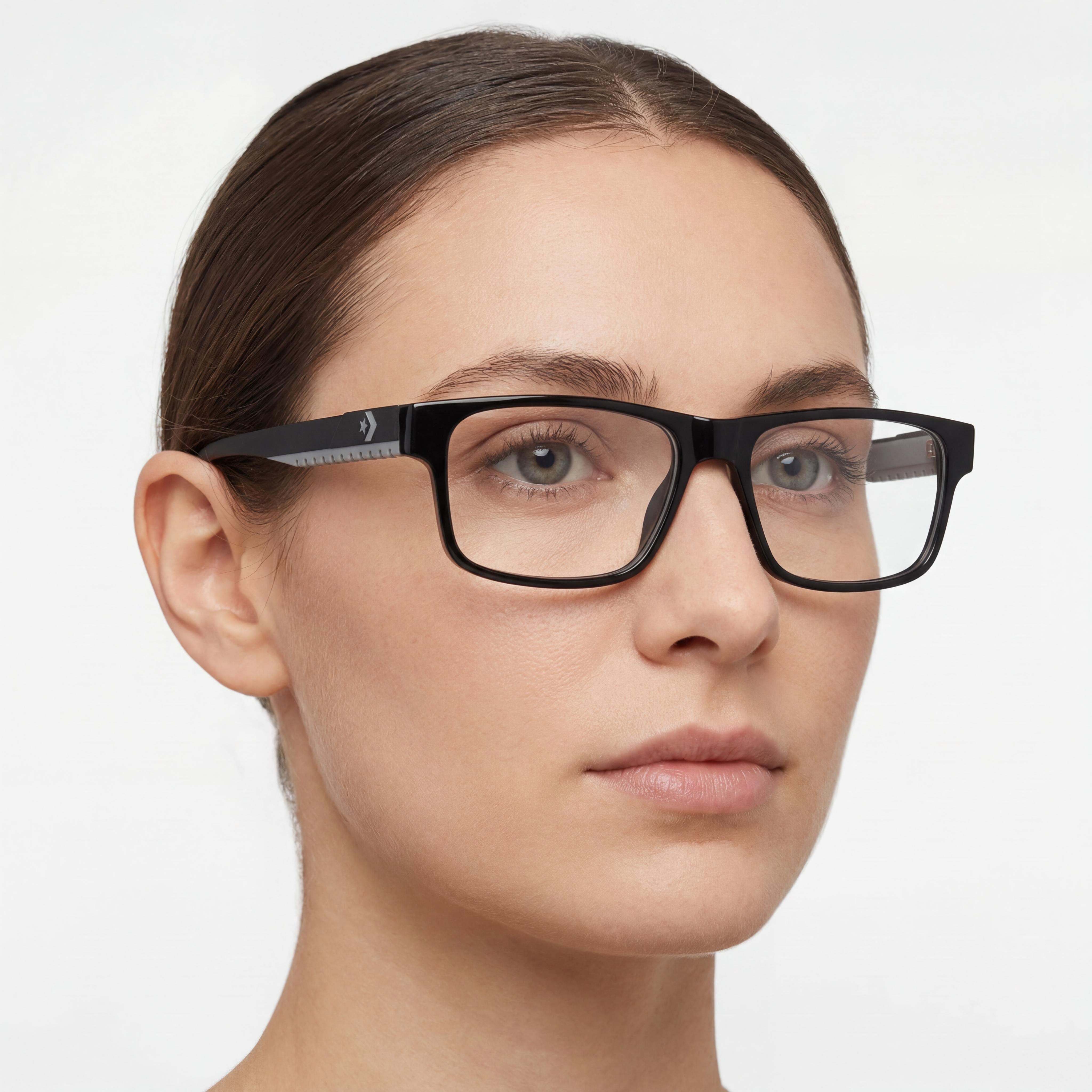 Gafas Converse Cv5123 para mujer con montura de acetato negro y lentes de policarbonato, tamaño 52-14-140mm, Photo 5