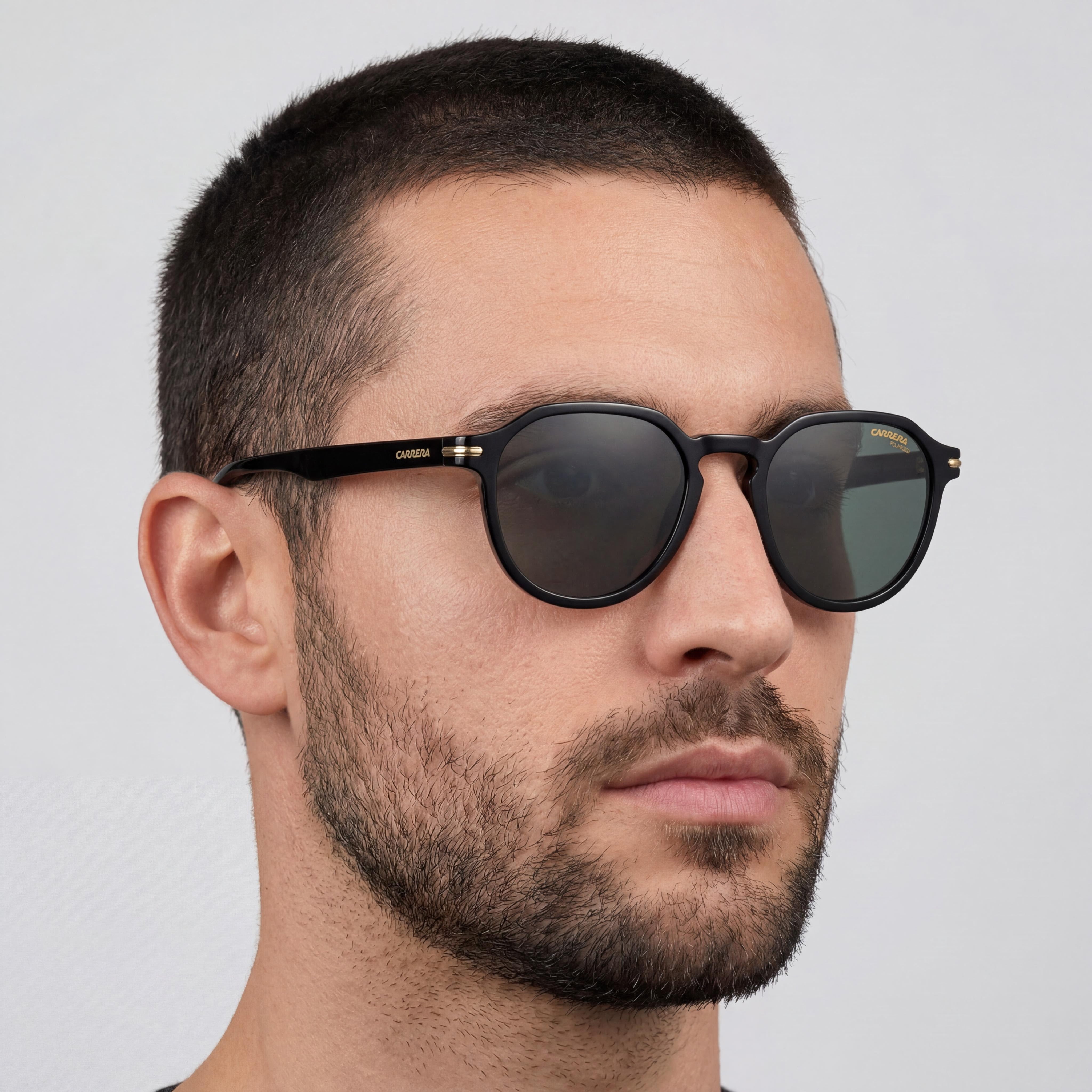 Carrera 314/S Unisex Negro Verde Poliamida Marco Verde Gris Lentes Polarizadas con 100% Protección UV 50mm, Photo 4