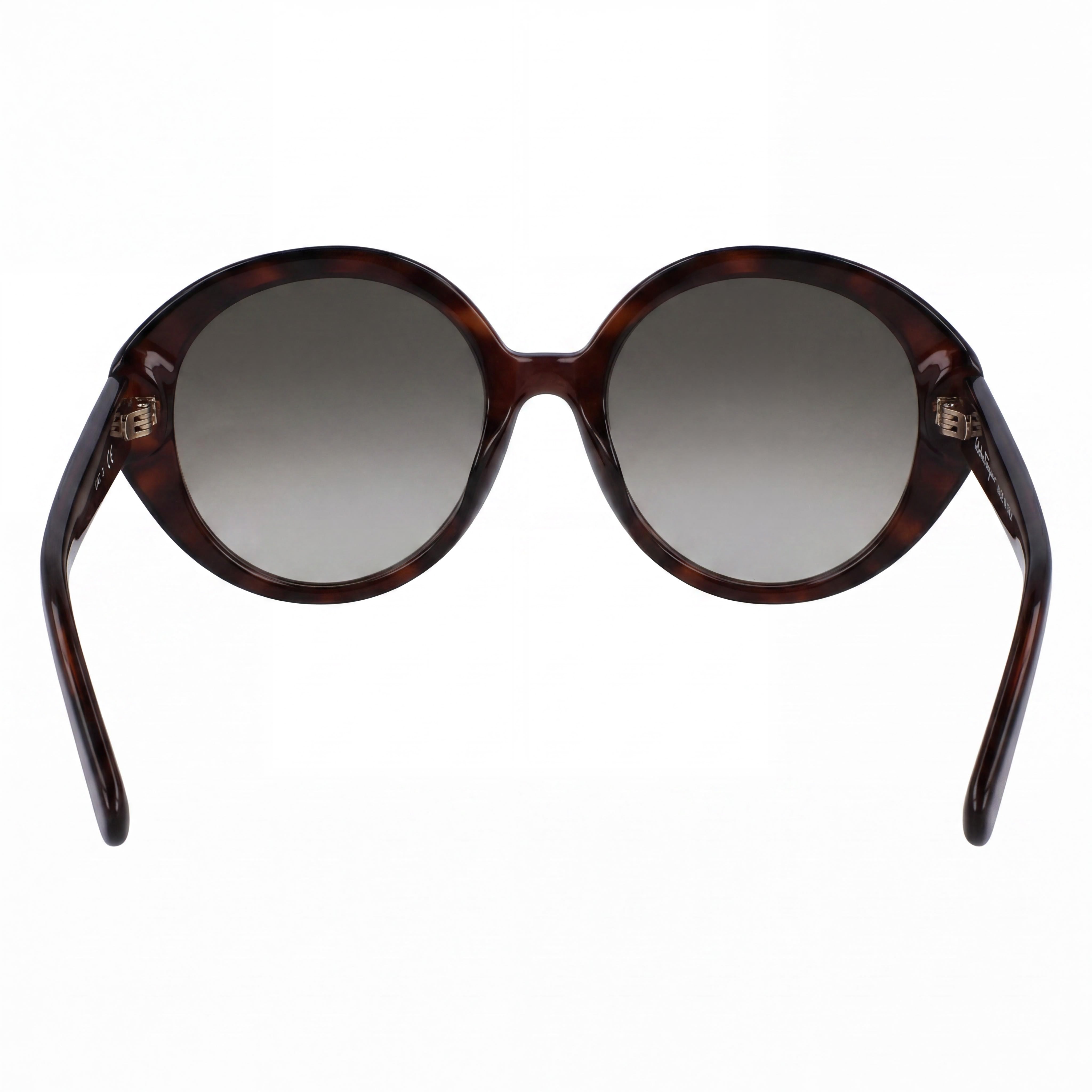 Ferragamo SF1067S Women's Oval Sunglasses, Crystal Brown Plastic Frame, Grey Gradient UV Protection Lenses 57mm, Photo 4