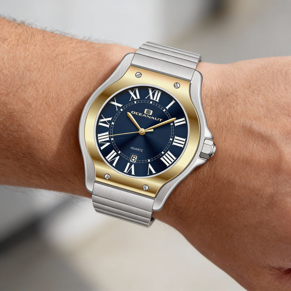 Oceanaut Quartz Movement Men's Blue Dial Stainless Steel Water Resistant Watch