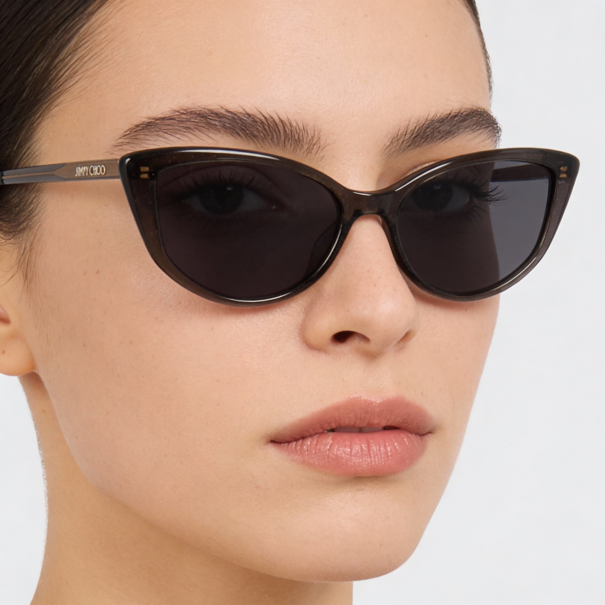 Jimmy Choo NADIA/S Cat Eye Women's Glitter Grey Plastic Frame UV Protected Sunglasses 56mm, Photo 4