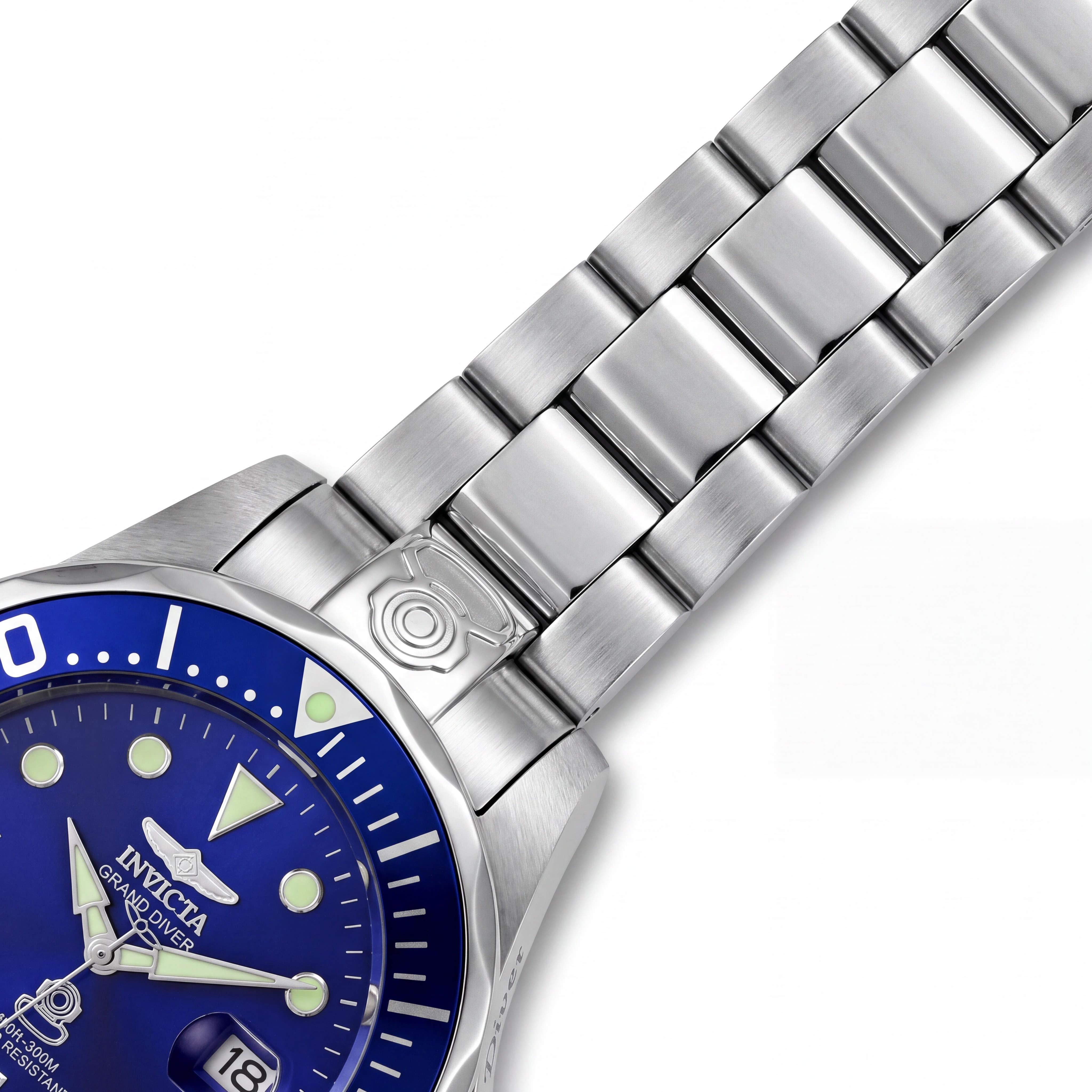 Invicta Men's Grand Diver 3045 Automatic Watch Silver Blue Hardlex Glass 47mm Water Resistant 300m, Photo 3