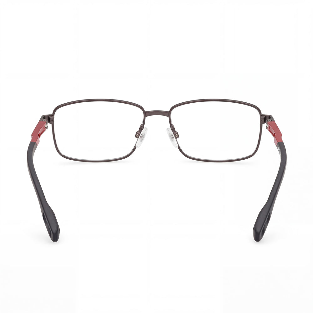 adidas Sport SP5085-H Unisex Casual Shiny Gunmetal Metal Frame Transparent Lens Optical Eyeglasses 55mm