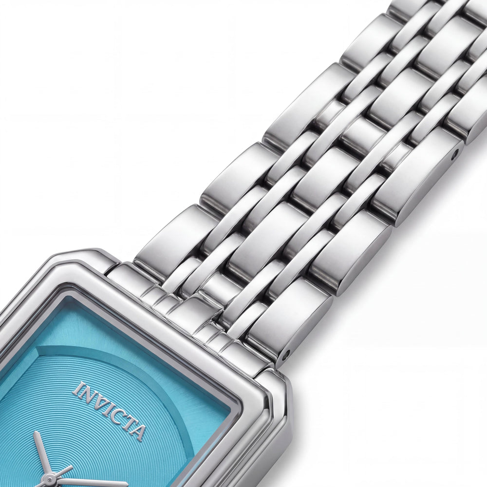 Invicta Wildflower 69333 Reloj de Pulsera de Cuarzo para Mujer de Acero Inoxidable Plateado con Esfera Azul de 26 mm, Resistente al Agua 3 ATM