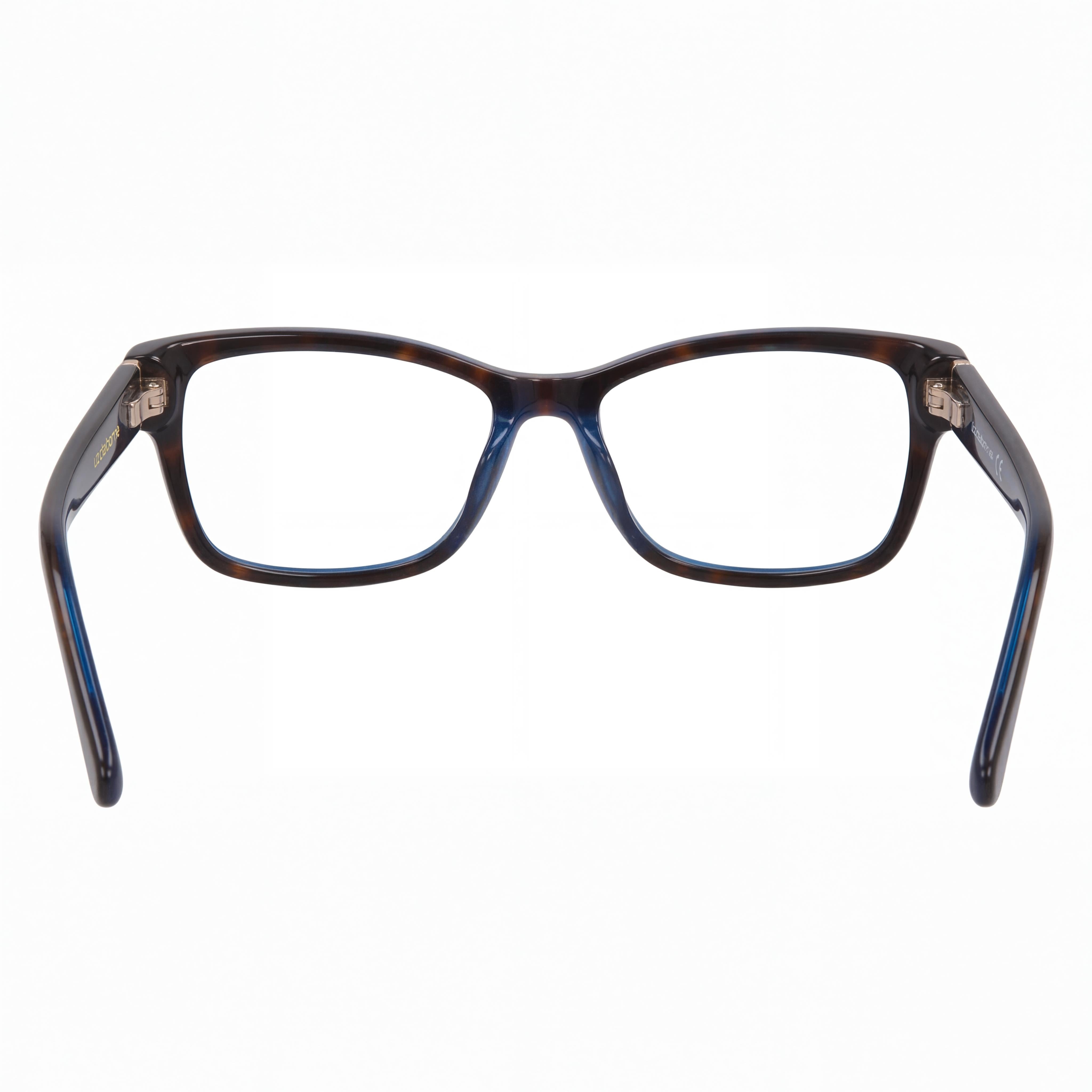 Liz Claiborne Modelo 616 Montura Rectangular de Plástico para Mujer, sin cristales, Havana Blue 55mm, Photo 3