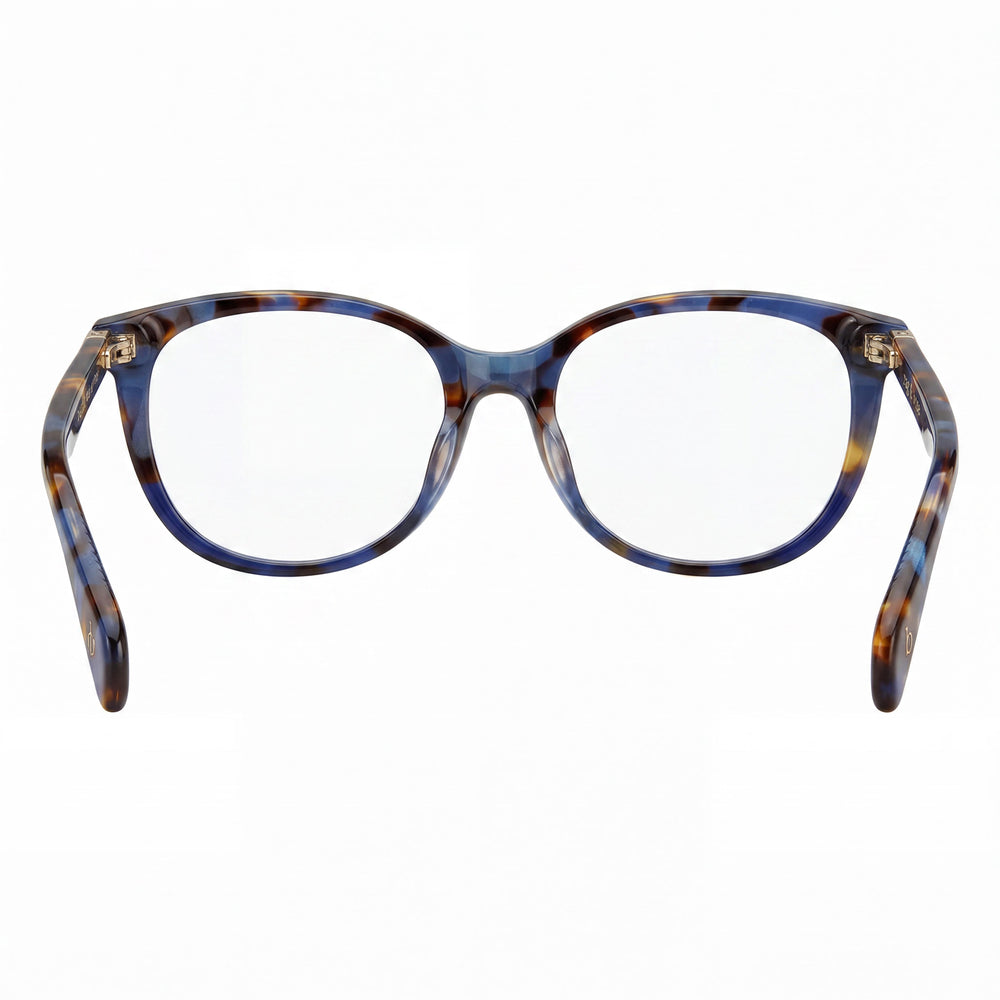 Gafas Rag & Bone Rnb 3023 para mujer, montura de acetato color azul Habana con lentes de 51 mm de ancho