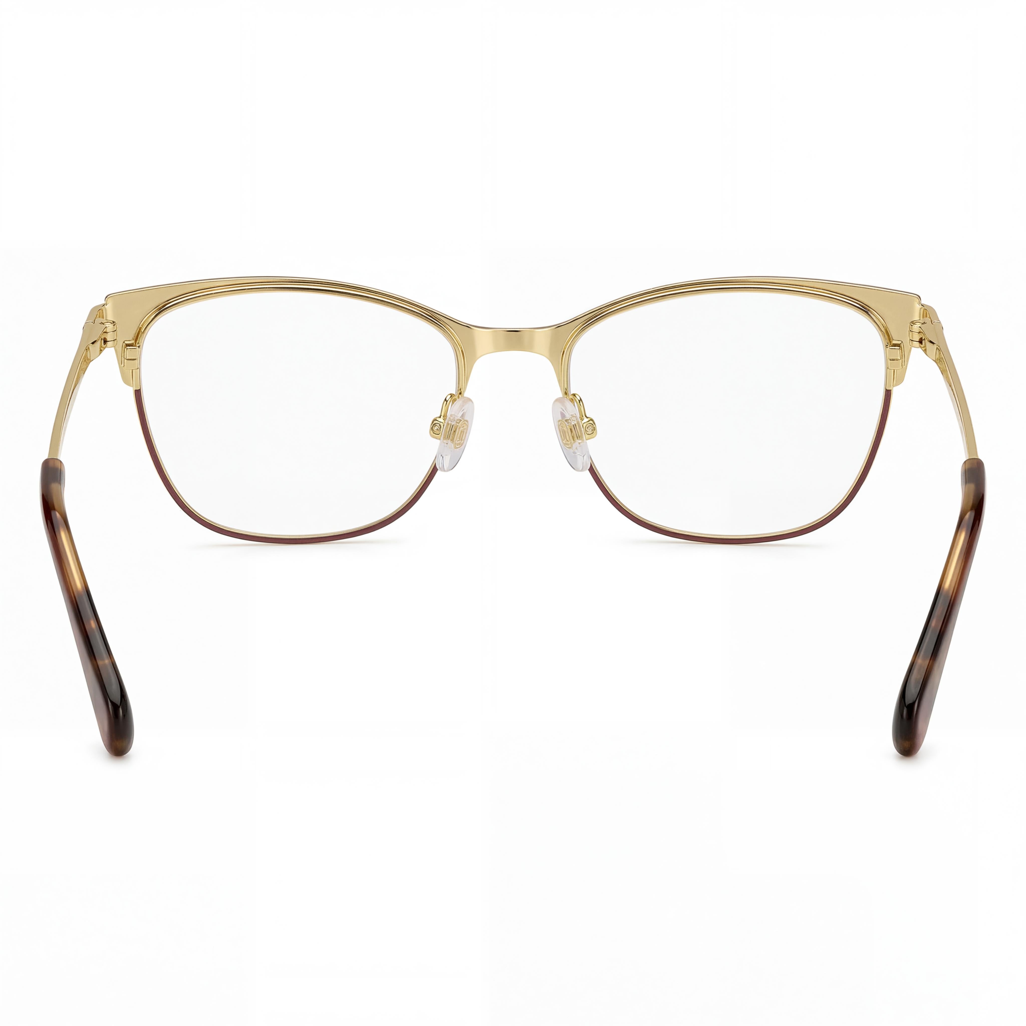 kate spade new york Gafas Unisex Bendall de Acero Inoxidable Color Borgoña y Dorado, Cuadradas, con Montura Completa, 52mm, Photo 3