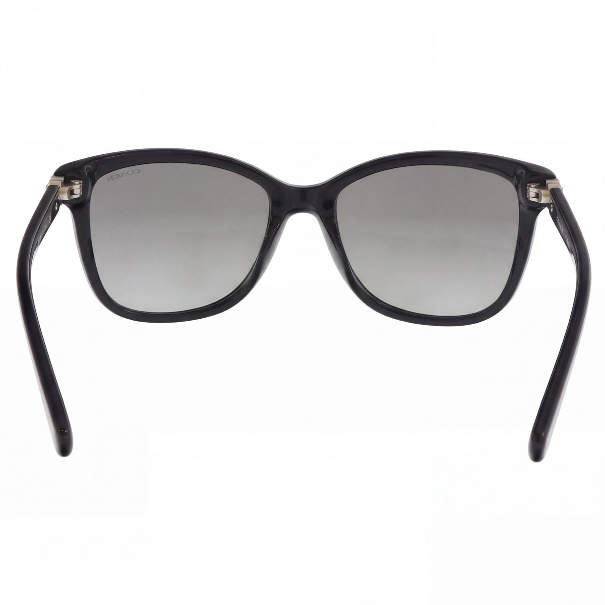 Gafas Coach HC8187B-500211-54 para mujer, montura cuadrada de acetato negra con detalles plateados y dorados, lentes negras, aptas para graduación y con protección UV, 54 mm, Photo 3