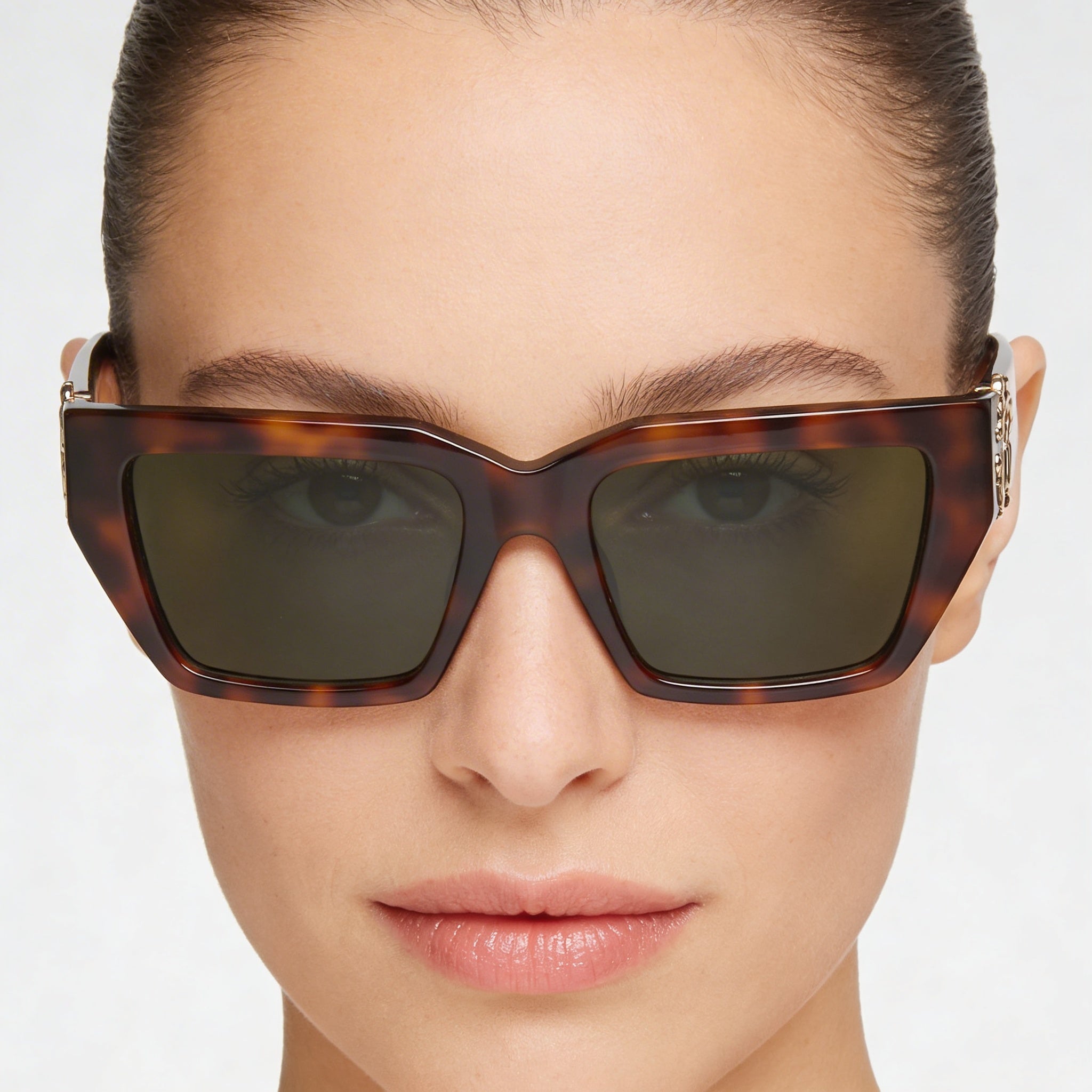 Gafas de sol Just Cavalli Modern para mujer, con montura negra brillante de acetato y protección UV degradada, lentes Bianco Neve Lucido de 55 mm, Photo 4