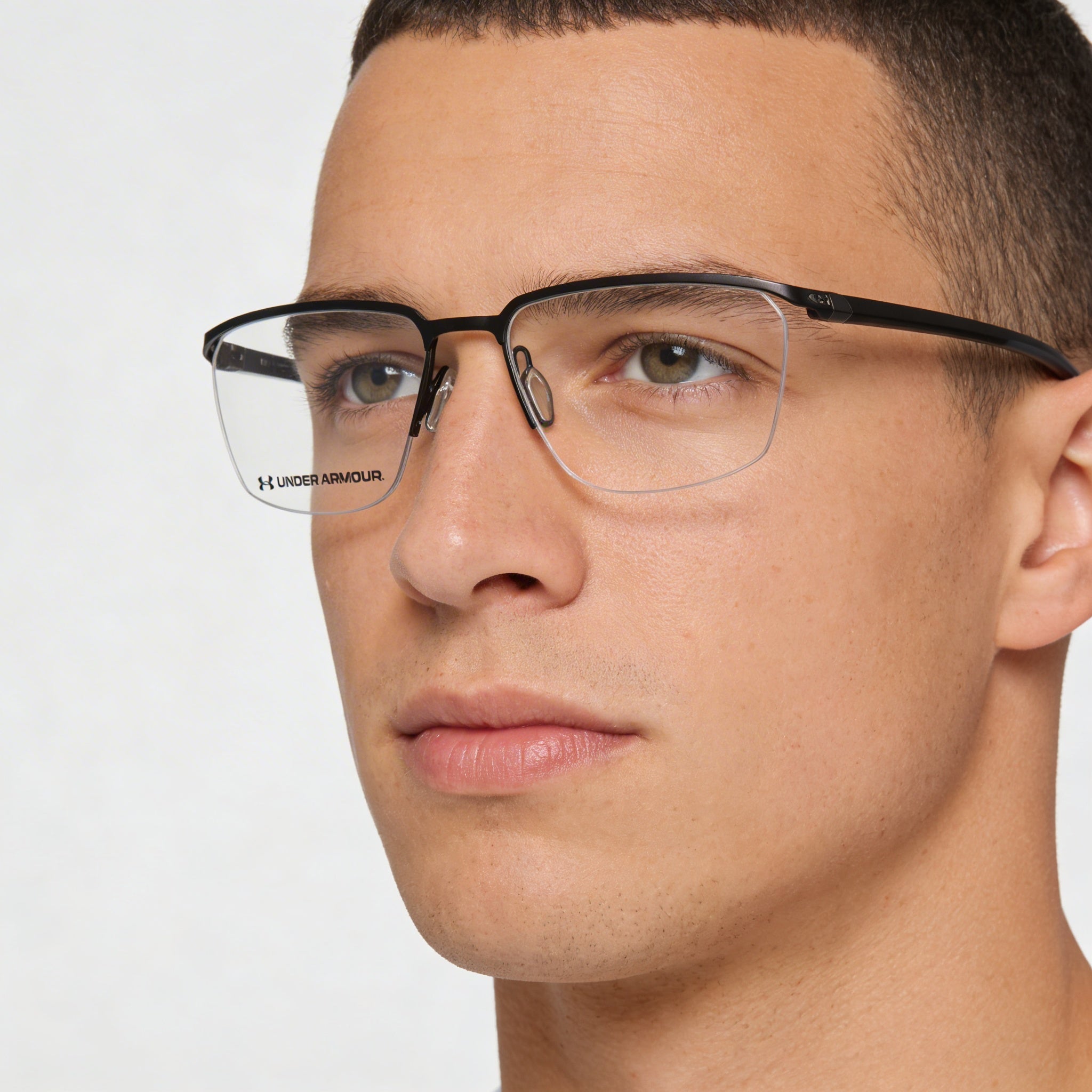 Under Armour Ua 5002/G Men's Semi Dark Ruthenium Metal Optical Frame with Adjustable BubbleGrip Nosepads 57mm, Photo 4