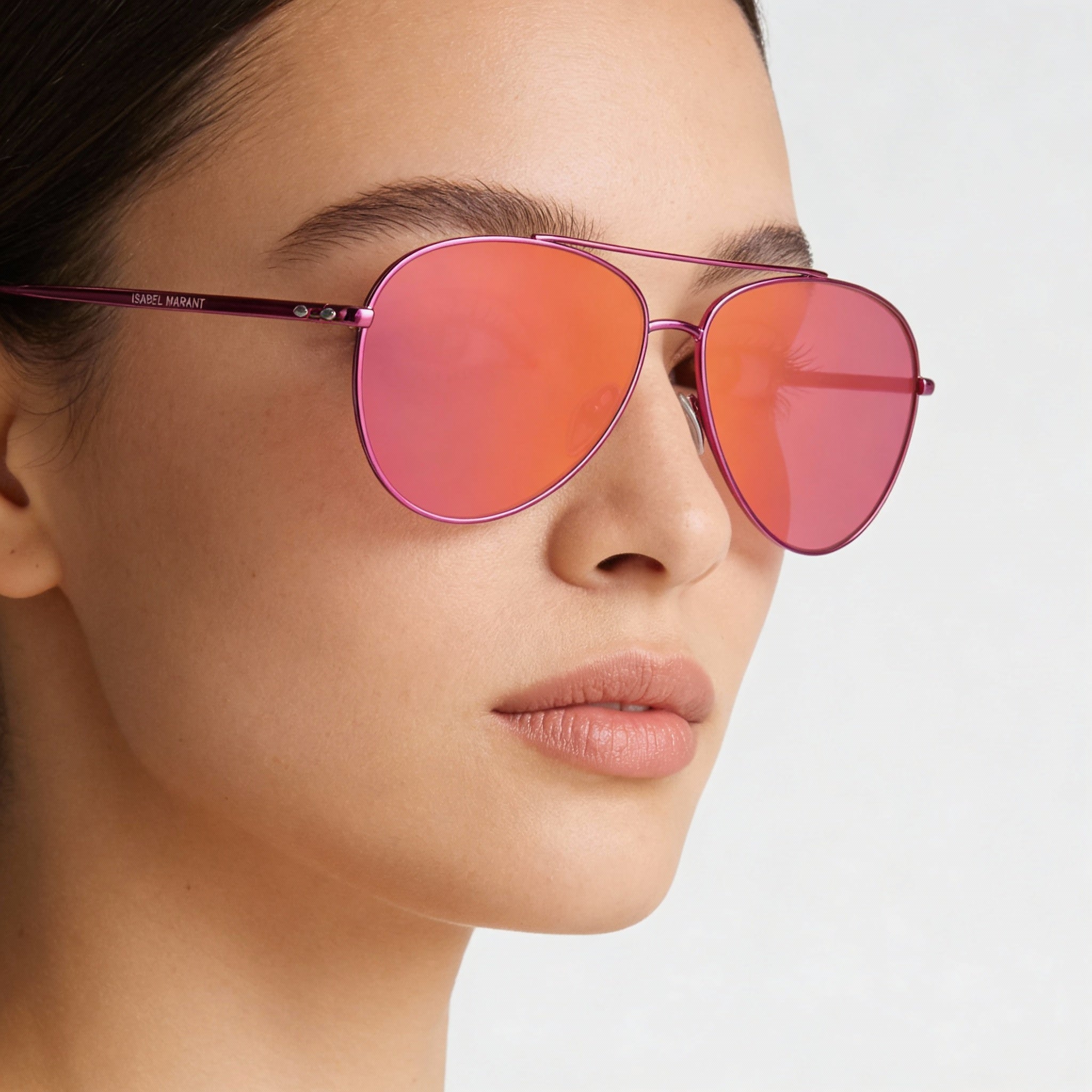Isabel Marant Im0011s Women's Pink Metal Frame 100% UV Protection Sunglasses 60mm, Photo 3