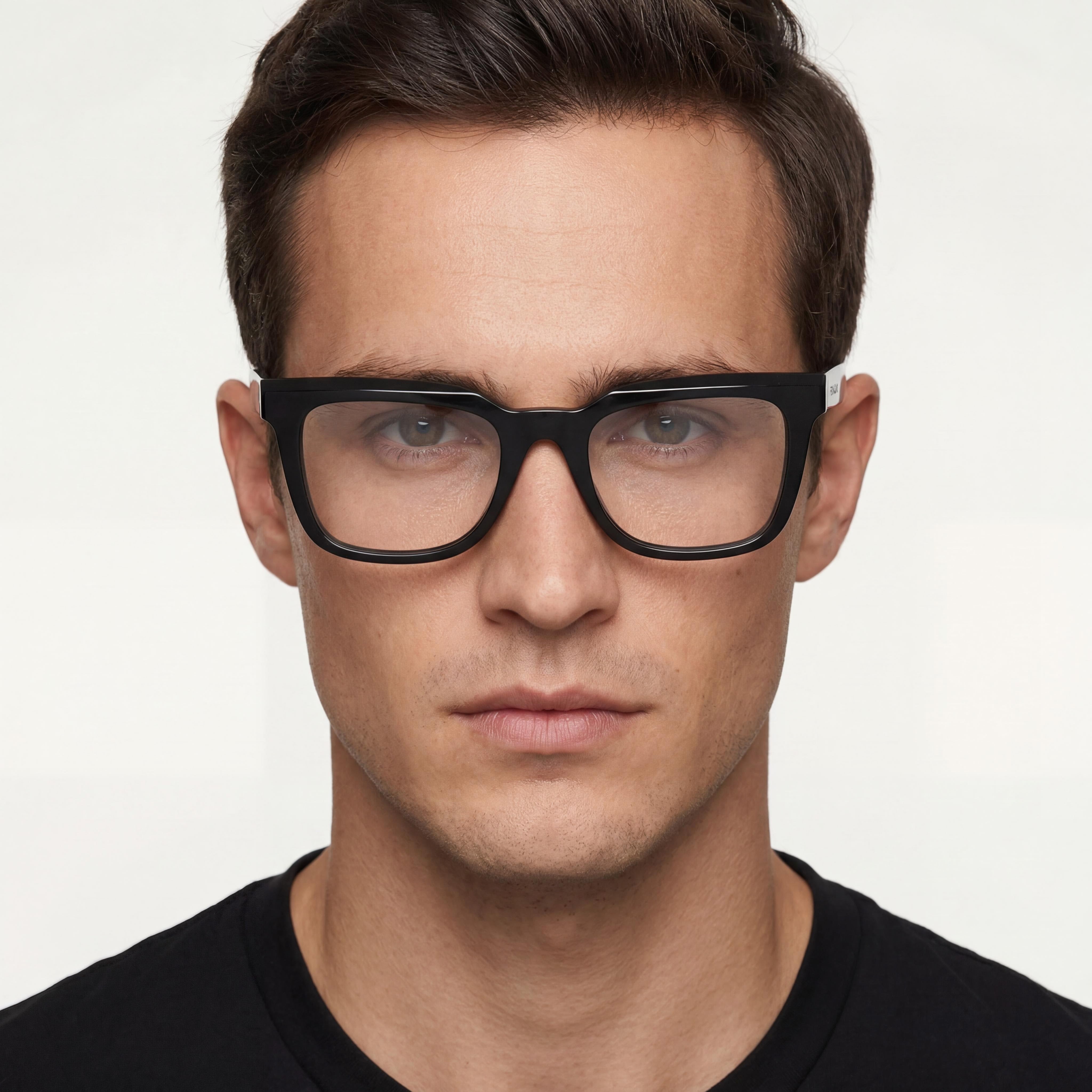 Gafas de hombre Salvatore Ferragamo, modelo clásico con montura de acetato negro y 52 mm de ancho de lente, Photo 5