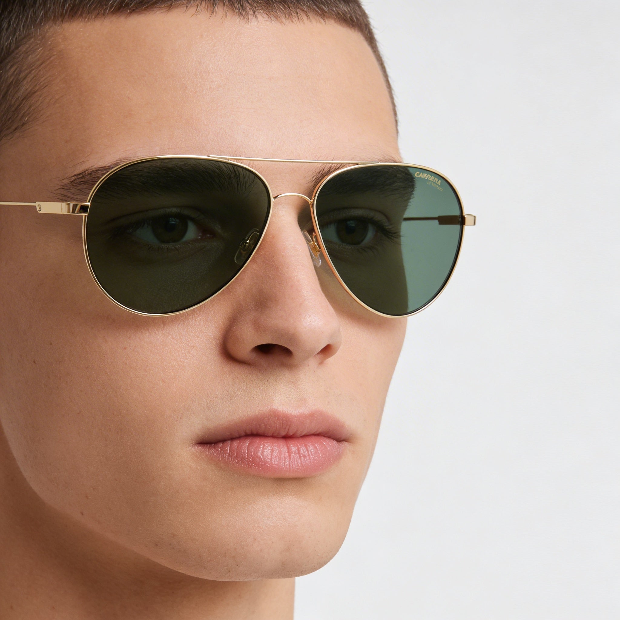 Carrera 2031t/S Unisex Eyeglasses featuring a Stainless Steel Frame in Gold with UV Protection, 58mm, Photo 5