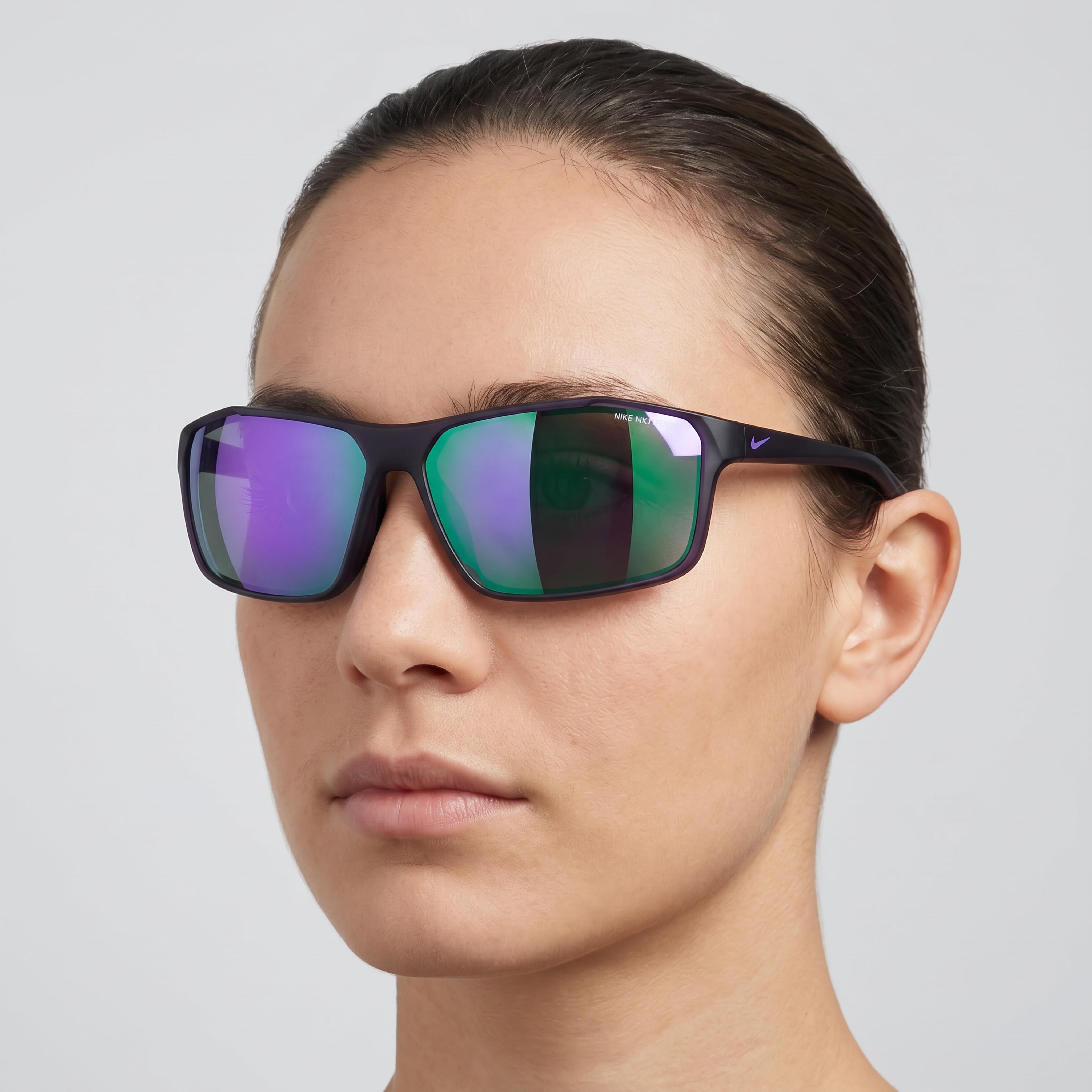 Nike Windstorm Unisex Plastic Matte Gridiron Violet Mirror Sunglasses 65mm, Photo 5