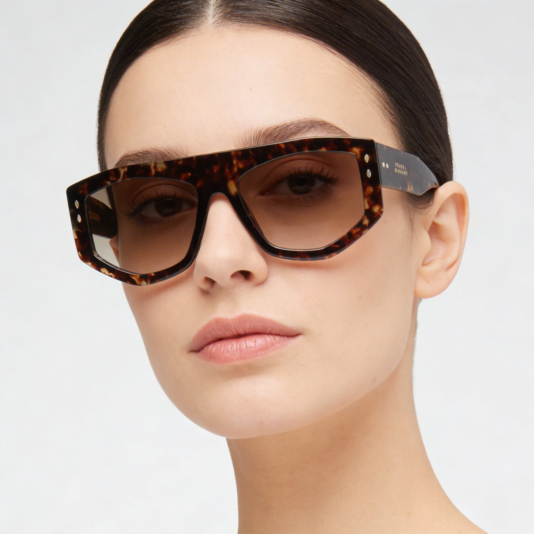Isabel Marant Gafas de Sol de Acetato de Habana Modernas para Mujer con Montura de Acetato y Protección UV400 No Polarizada 56mm, Photo 5
