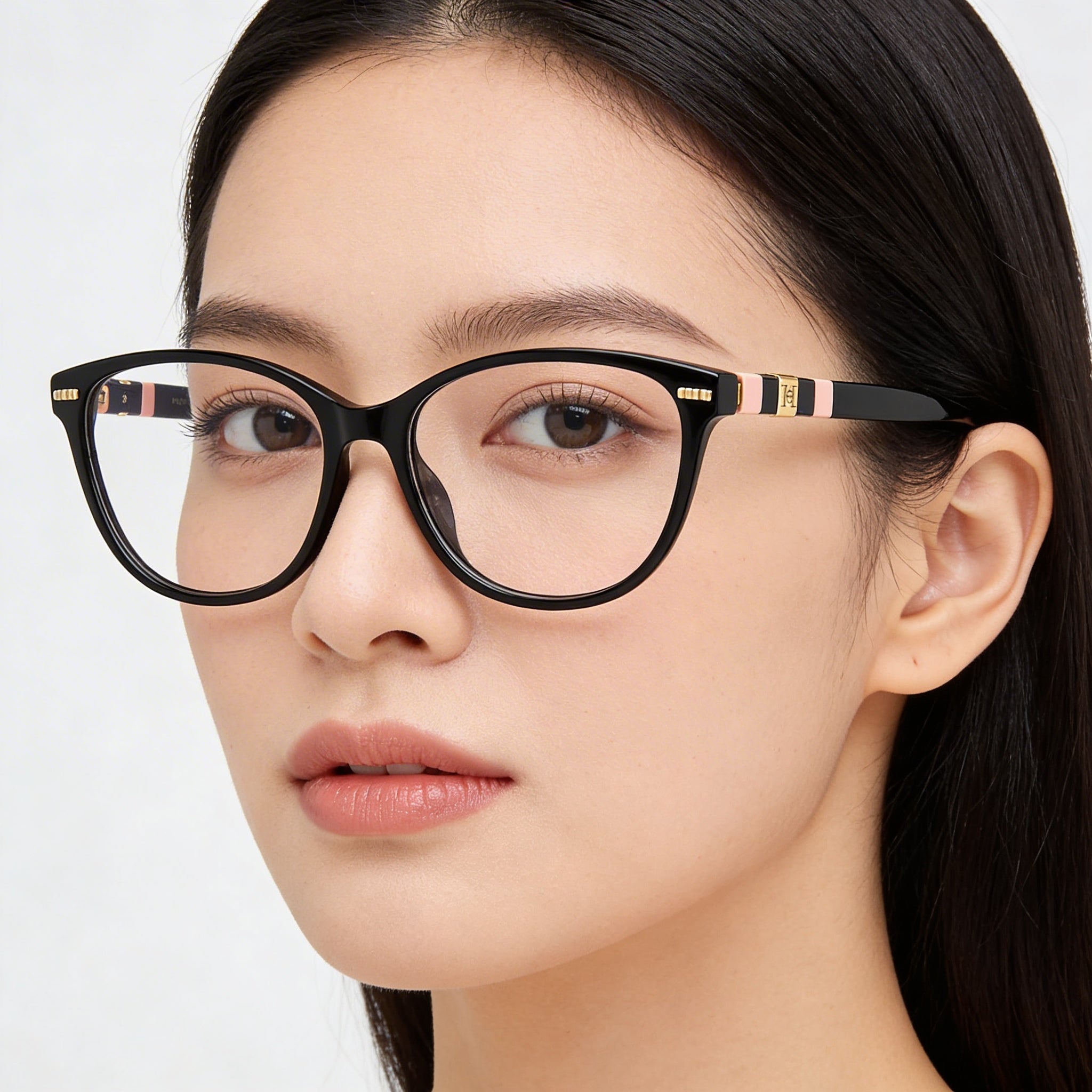 Carolina Herrera CH 0048 Women's Sunglasses, Black Pink Acetate Frame, Non-Polarized Lenses, 53mm, Photo 4