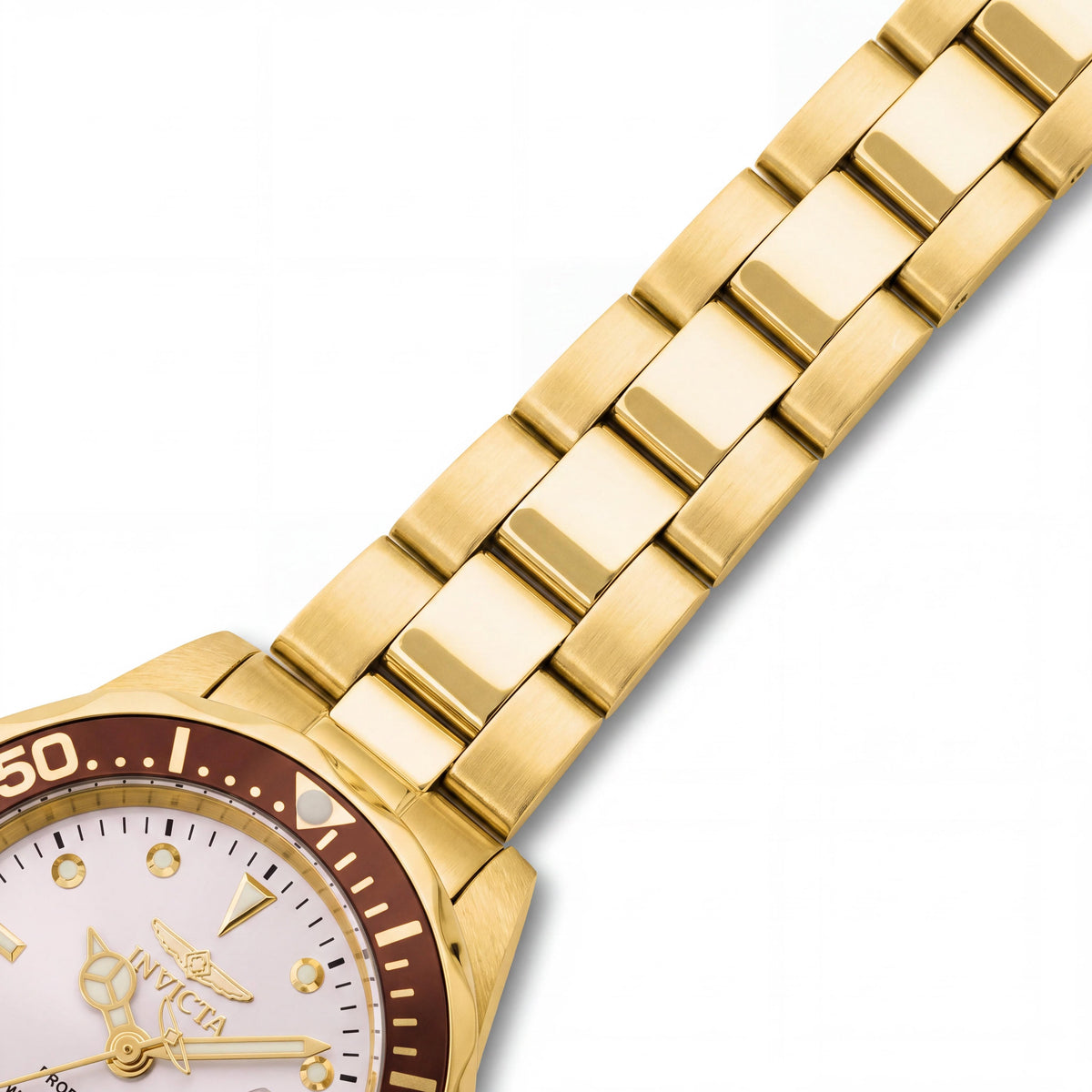 Reloj Invicta Pro Diver 11444 Unisex de acero inoxidable chapado en oro de 18 quilates con luminiscencia, resistente al agua hasta 200 m y de 25 mm, Photo 2