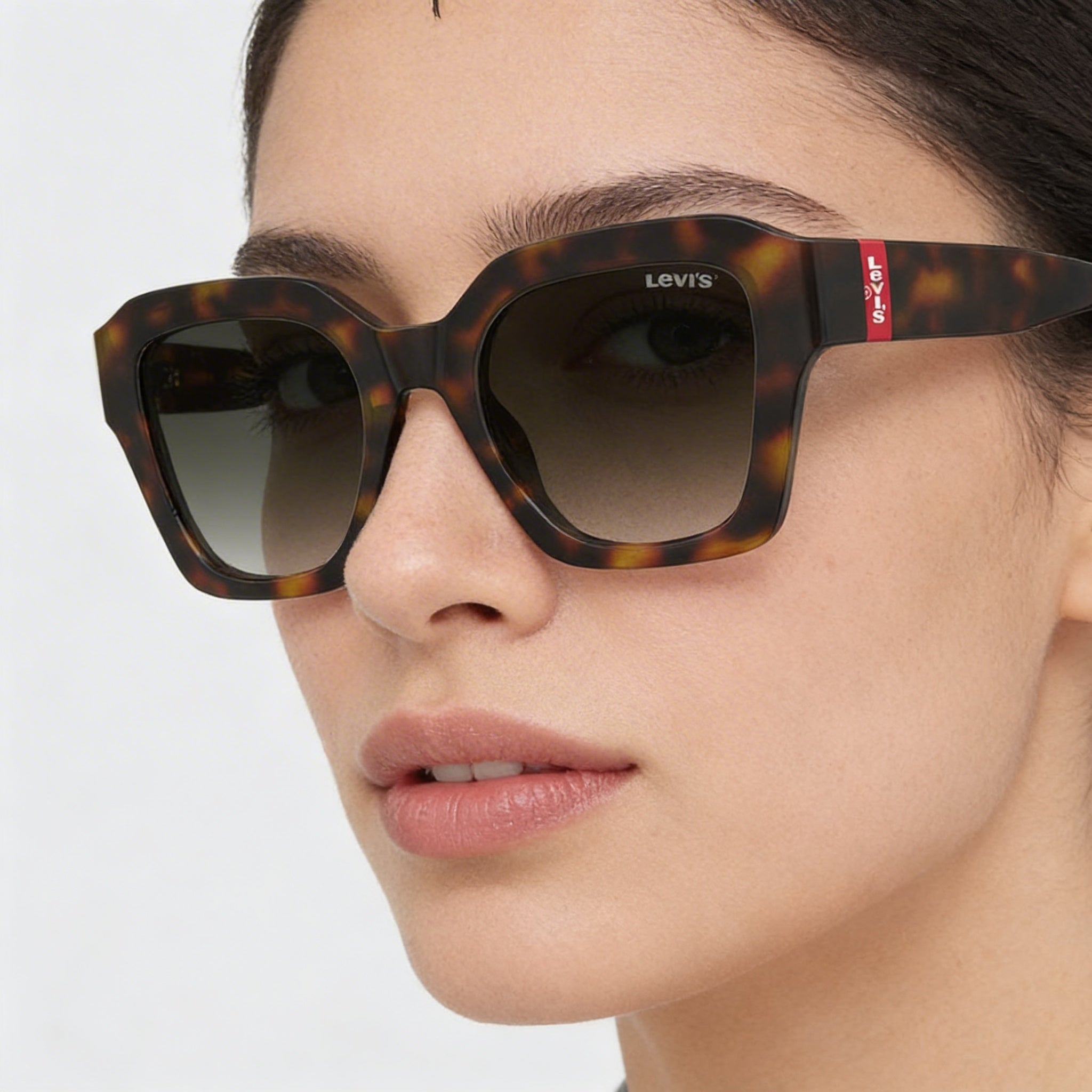 Levi's Women's Casual Eco Polyamide Havana Green Shaded UV Protected Sunglasses 53mm, Photo 4