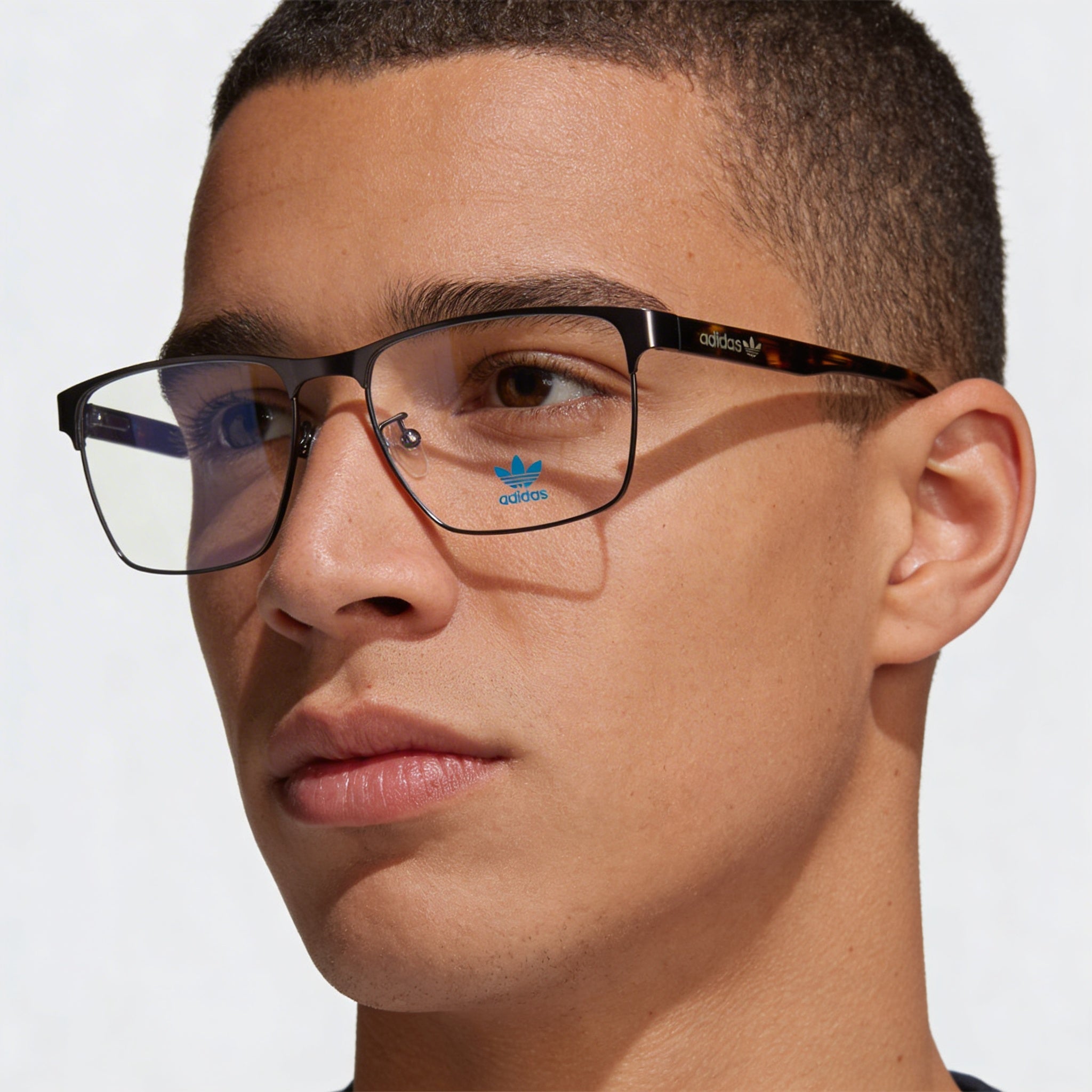Adidas Modern Men's Metal Frame Eyeglasses, Shiny Gunmetal with Clear Polycarbonate Lenses, Size 55-16-140, Photo 5