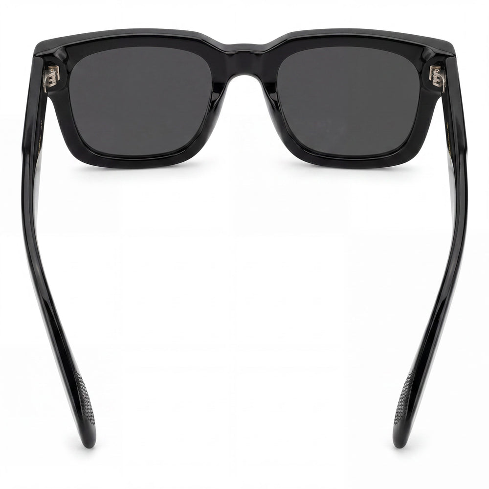 Gafas de sol rectangulares para hombre David Beckham DB 7100/S con montura de acetato negro, lentes de policarbonato grises con protección UV 400, 52 mm