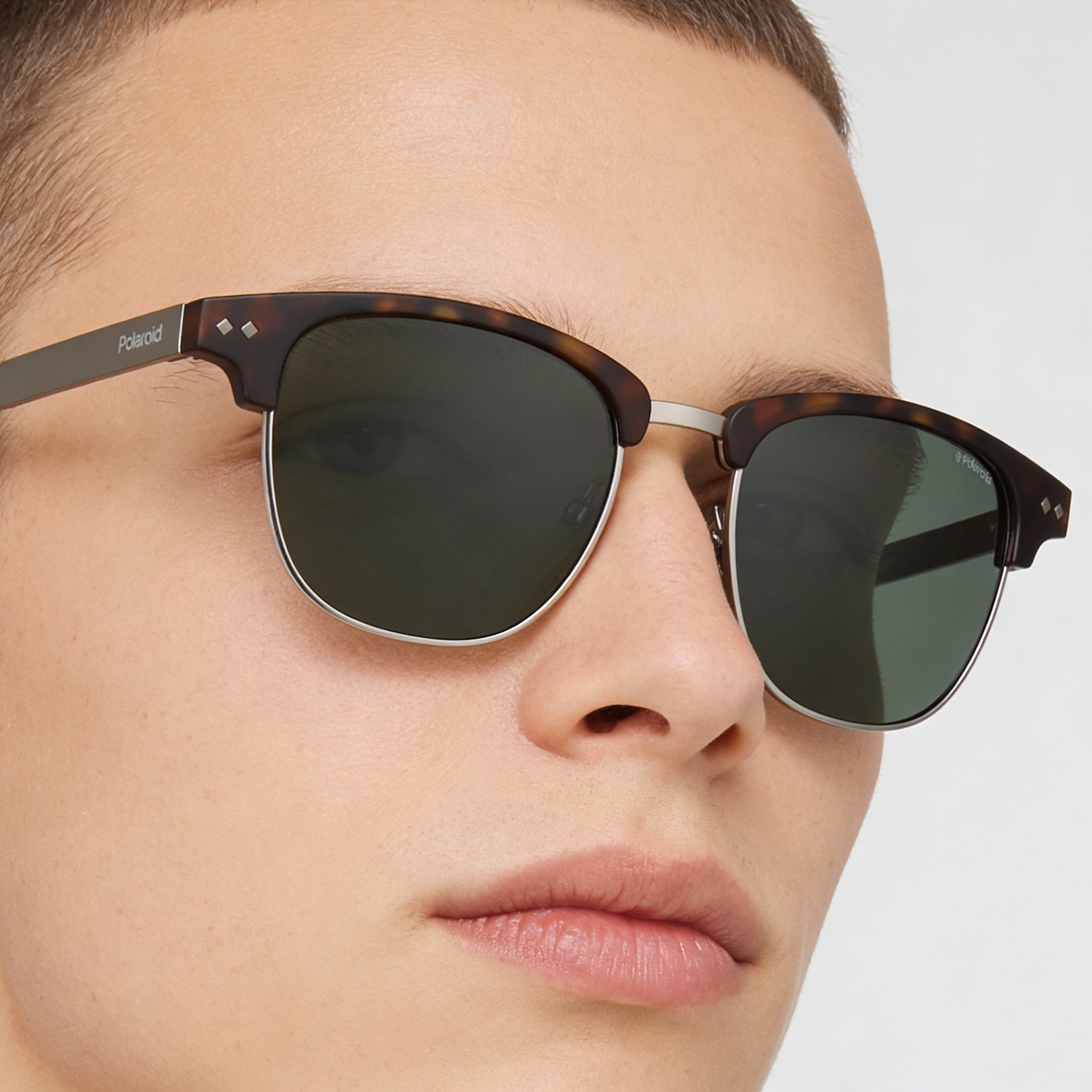 Polaroid Pld1027/S Unisex Havana & Gun Metal Plastic & Metallic Green UV Protection Anti-Reflective 50mm Sunglasses, Photo 3