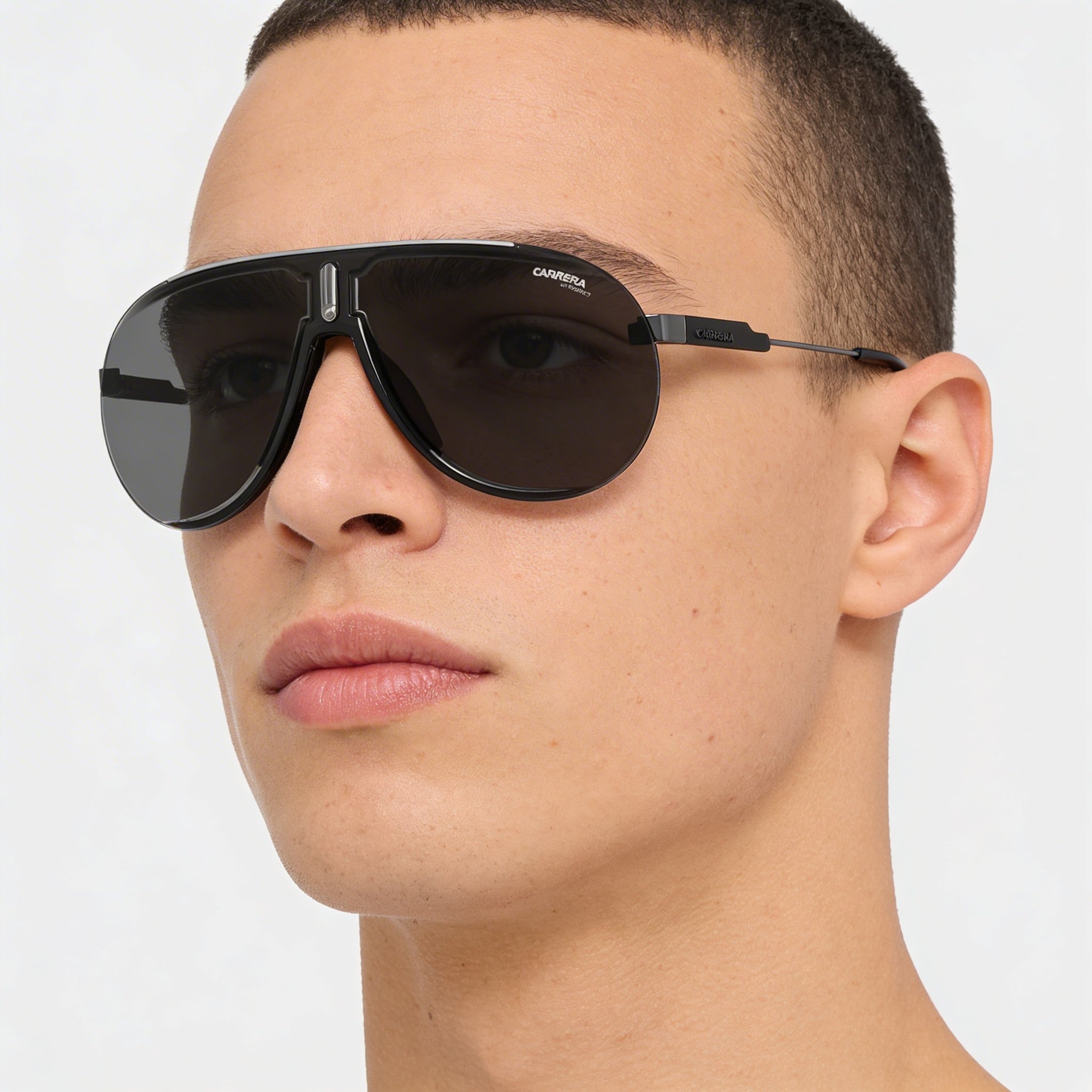 Carrera Superchampion - Montura de policarbonato unisex en negro rutenio oscuro con lentes grises (99 mm), Photo 4