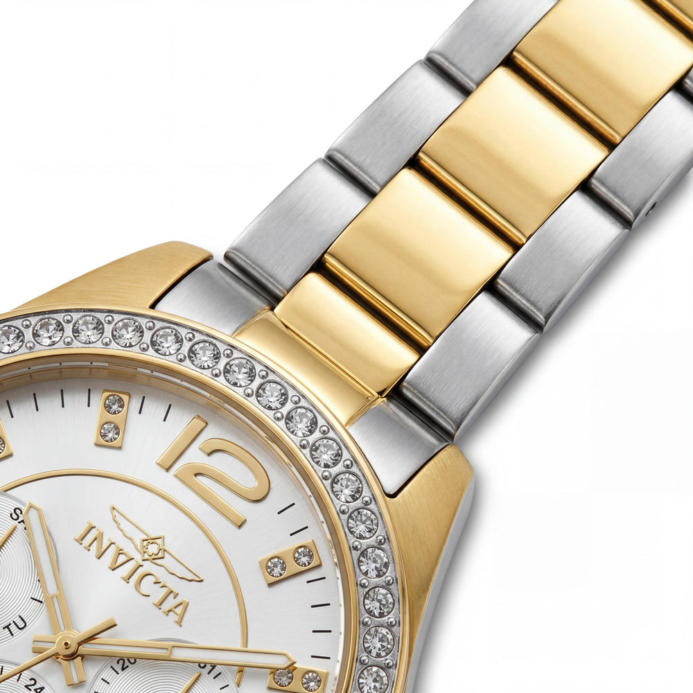 Invicta Angel 50110 Women's Silver Stainless Steel Quartz Bracelet Watch 38mm 5 ATM Water Resistant