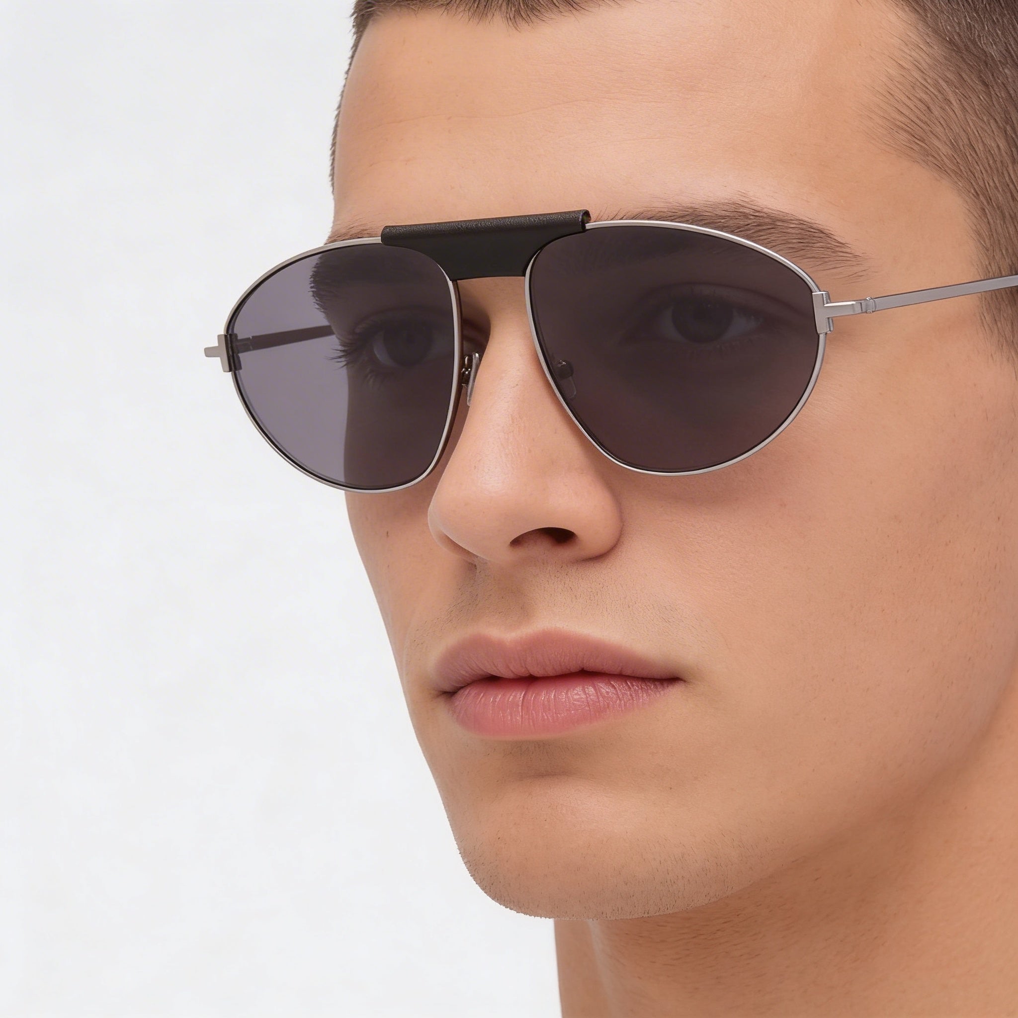 Tom Ford Ken FT1095 Men's Pilot Metal Light Ruthenium Smoke Lenses 100% UV Protection Sunglasses 60mm, Photo 5