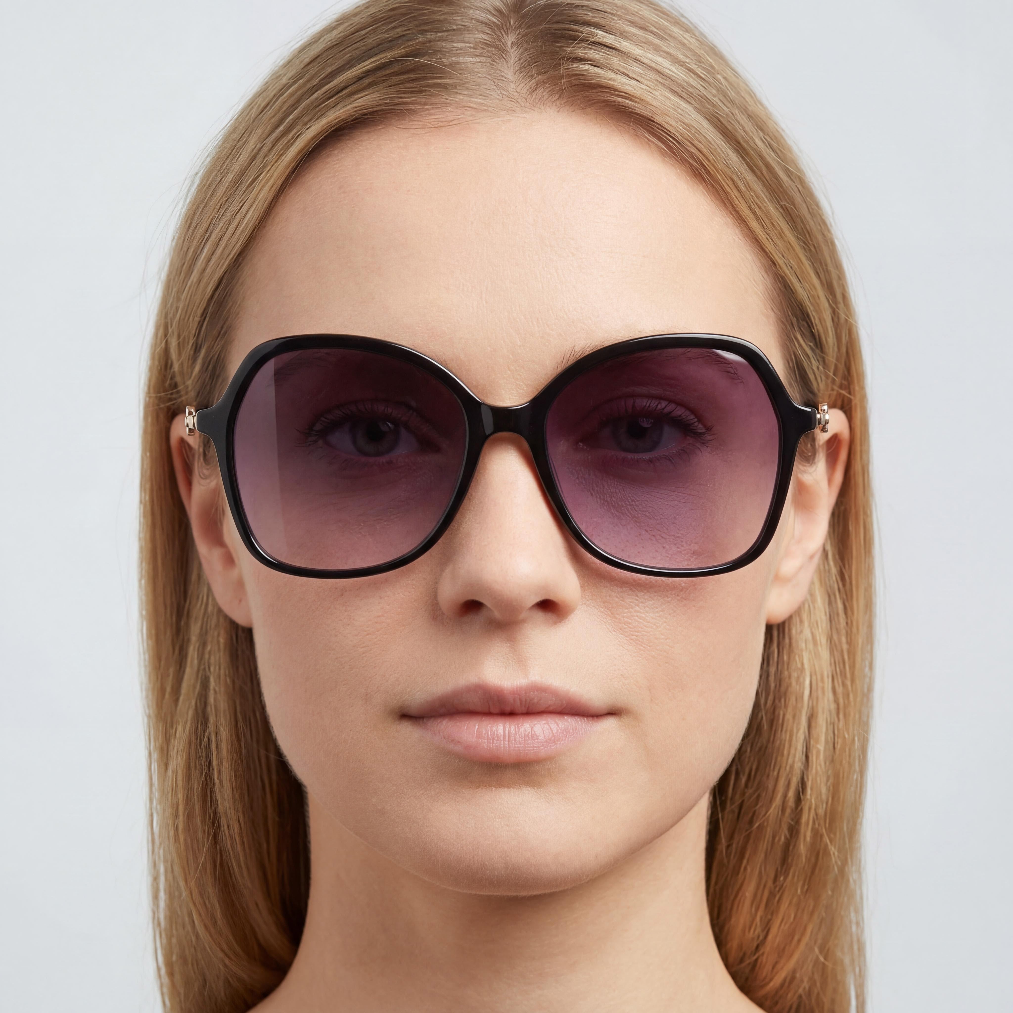 Longchamp LO705S Women's Casual Alluminium Black White Frame Black Lens UV Protected Sunglasses 57mm, Photo 4
