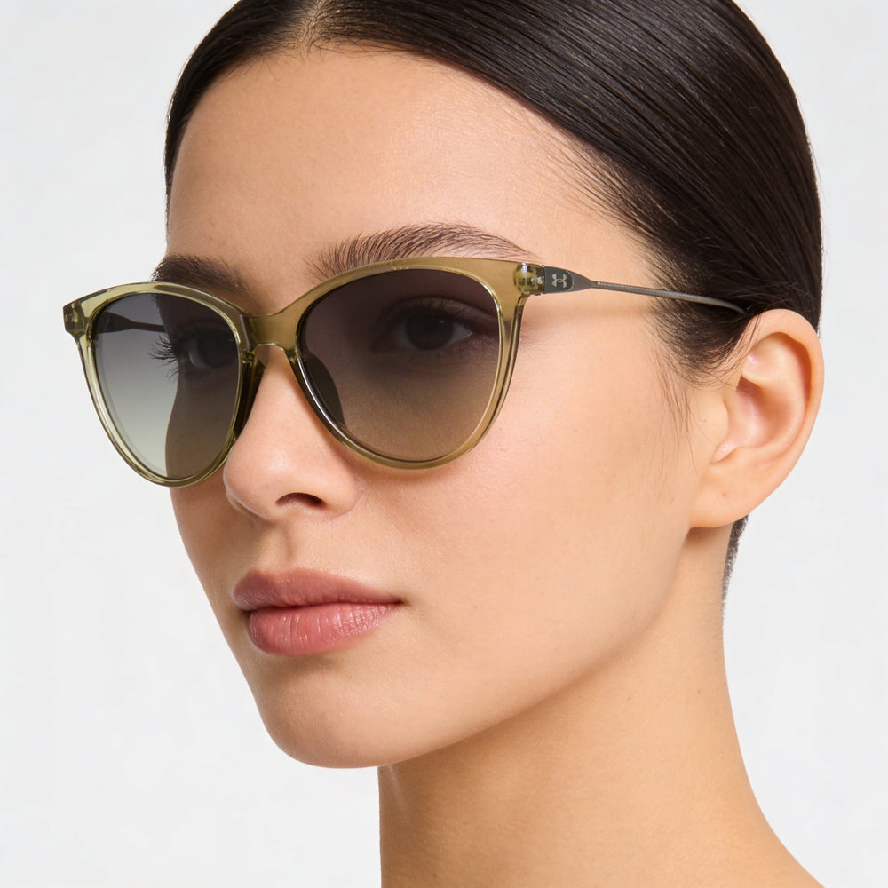 Gafas de sol Under Armour UA EXPANSE para mujer, montura de poliamida verde cristal, protección UV, no polarizadas, 54 mm