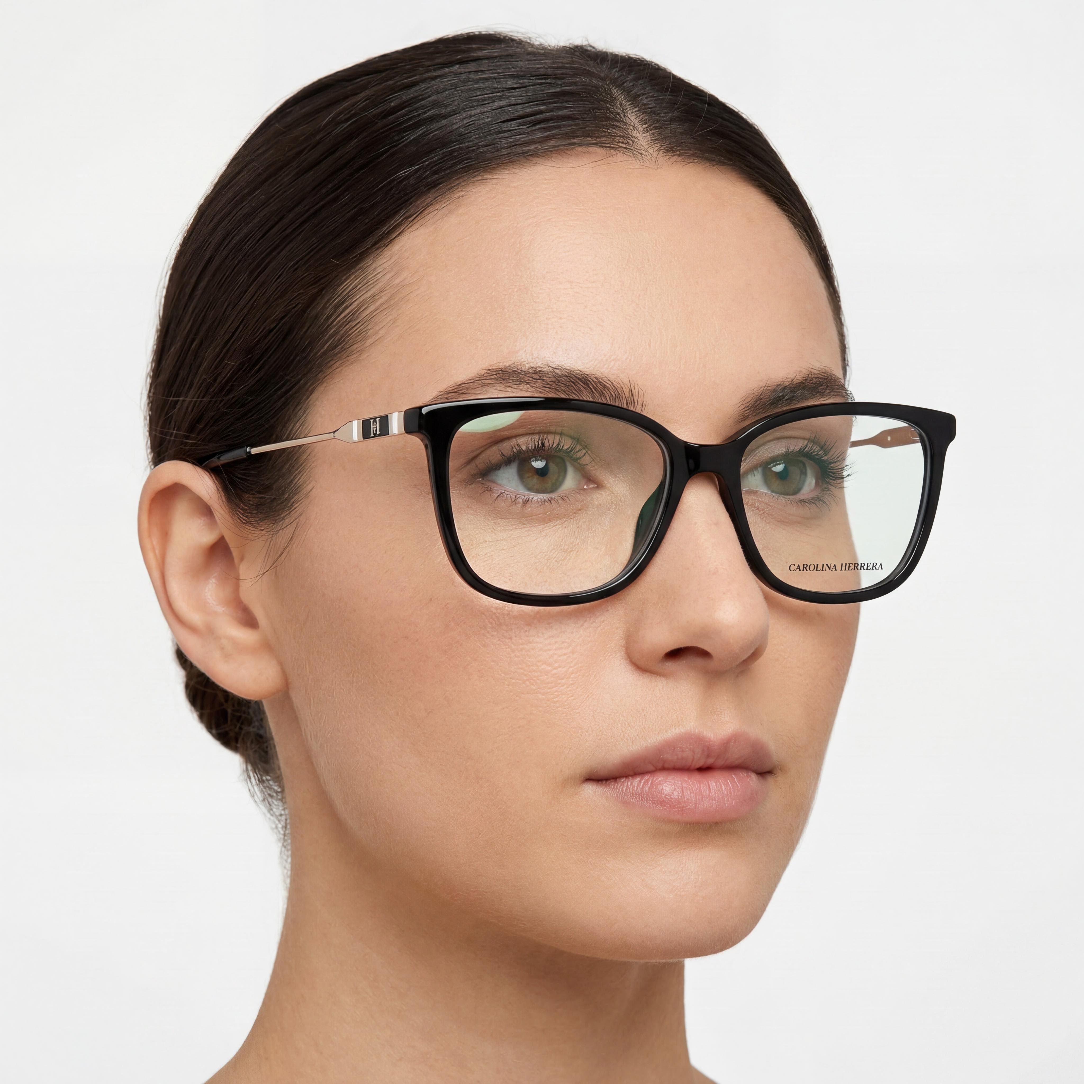 Carolina Herrera Women's CH 0072 Black Acetate Eyewear 54mm, Photo 4
