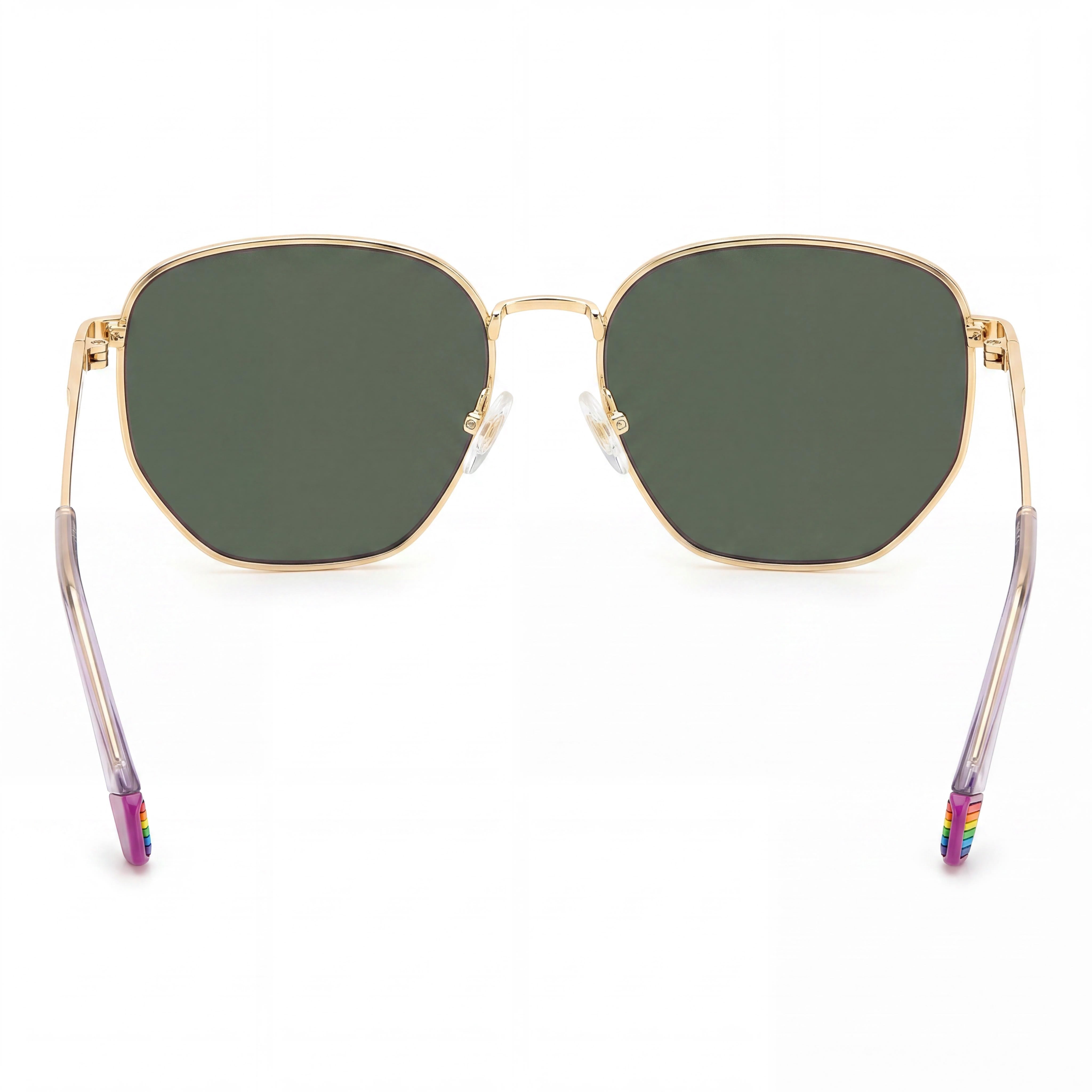 Polaroid PLD 6214/S/X Casual Unisex Dorado Púrpura Armazón de Acero Inoxidable Violeta Espejo Polarizado Protección UV Gafas de Sol de 56mm, Photo 4