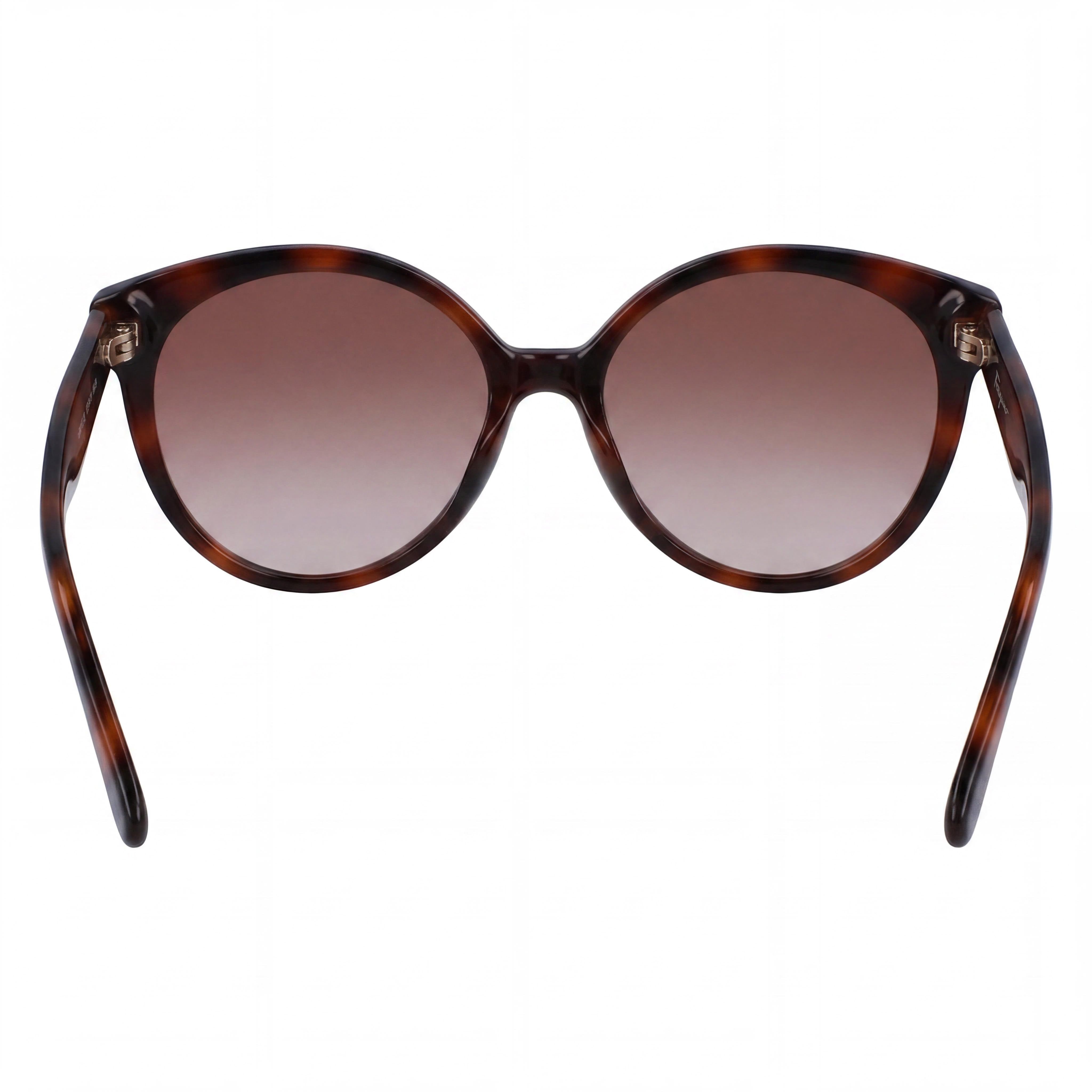 Gafas de sol clásicas Salvatore Ferragamo para mujer, con montura de plástico de carey, lentes marrones degradadas no polarizadas, 100% protección UV y 58 mm, Photo 3