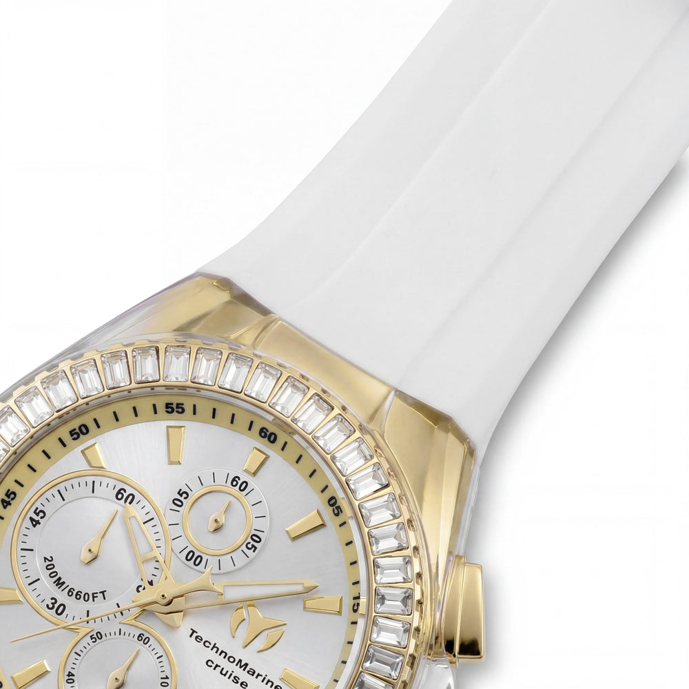 Reloj Unisex Technomarine Cruise TM-121154 de Cuarzo Cronógrafo con Esfera Plateada de Acero Inoxidable 45mm