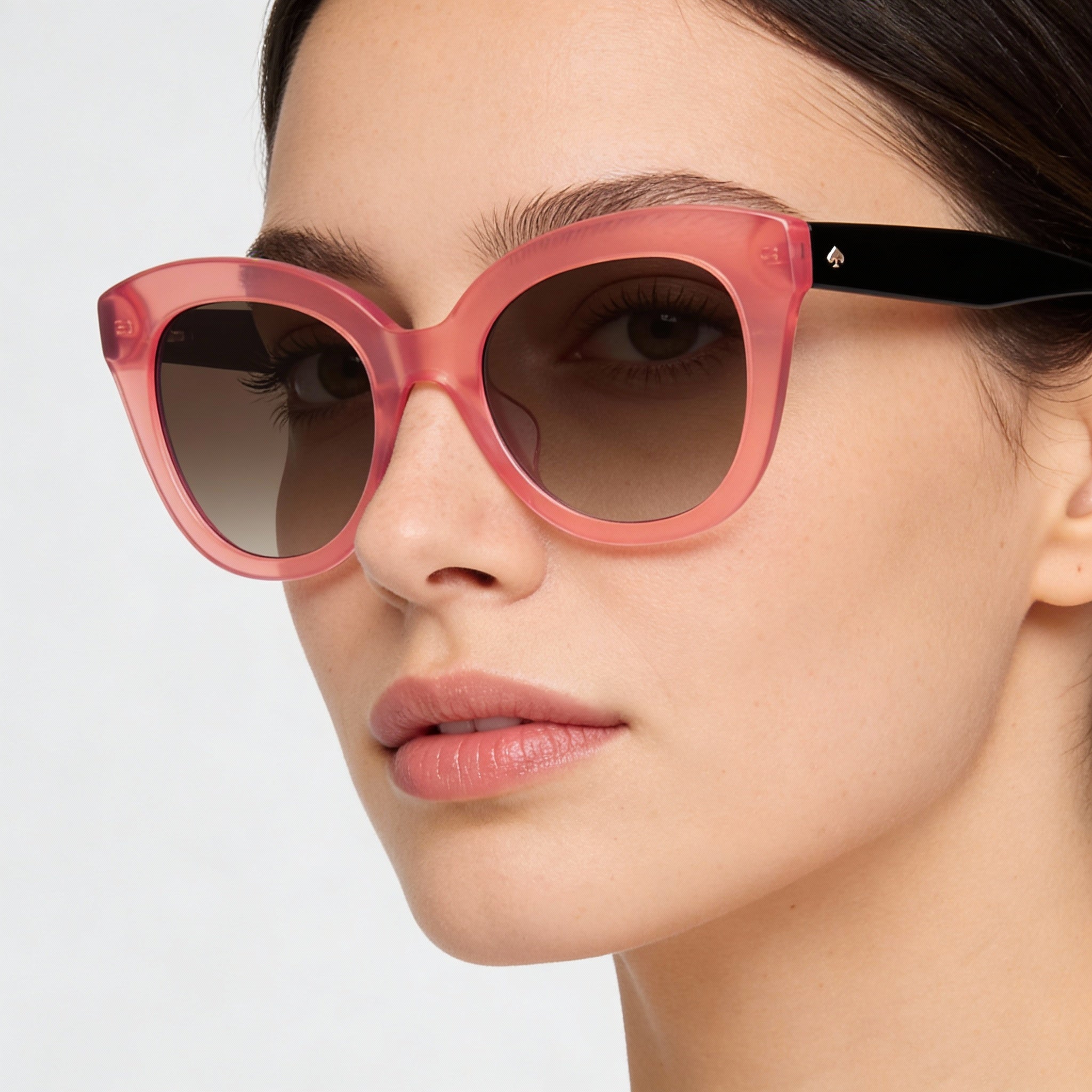 Kate Spade New York Seasonal Women's Pink Brown Plastic Brown Shaded Non-Polarized Sunglasses 50mm, Photo 3