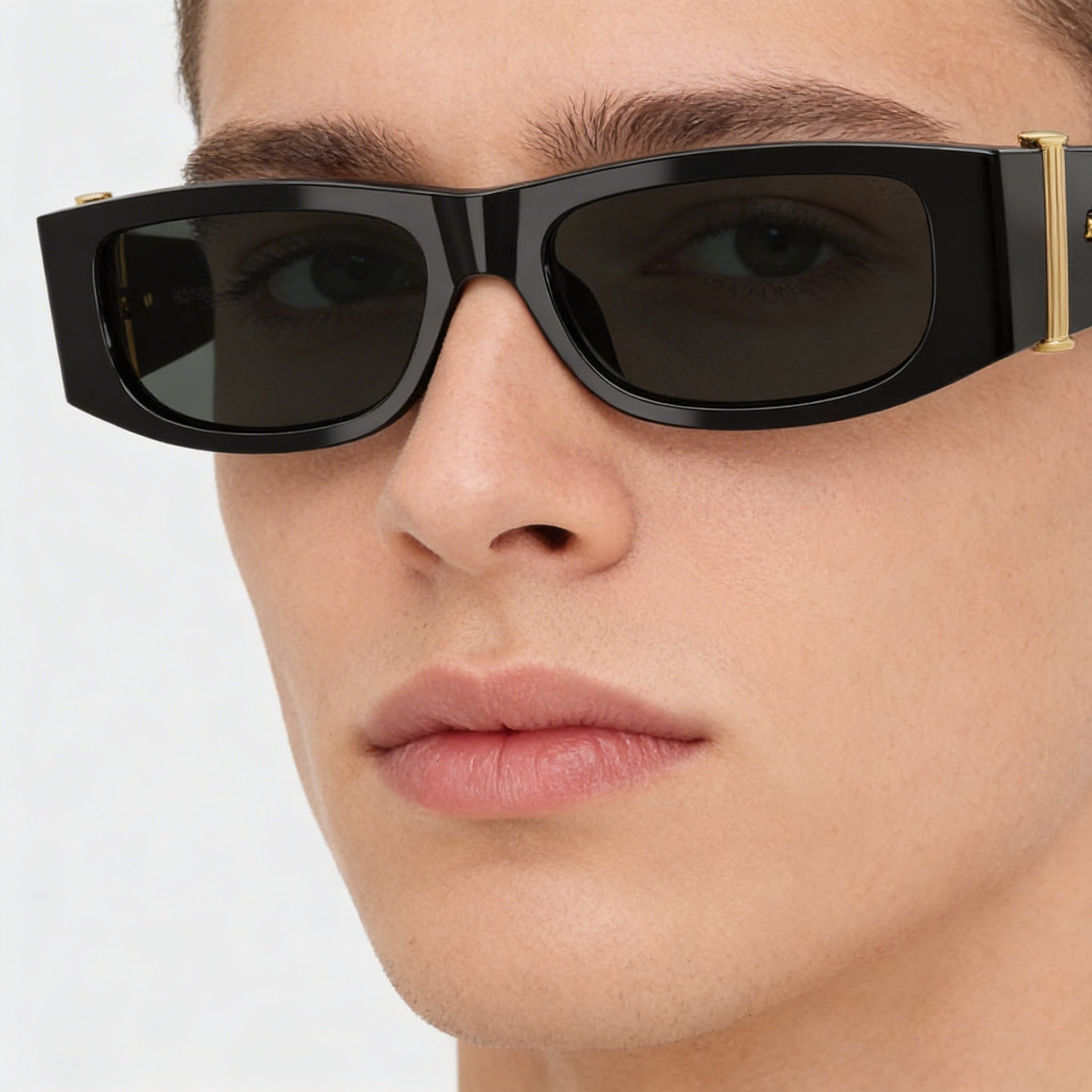 Gafas de sol unisex Versace Ve 4476 U con montura de acetato gris oscuro y lentes de policarbonato gris oscuro, talla 55, Photo 5