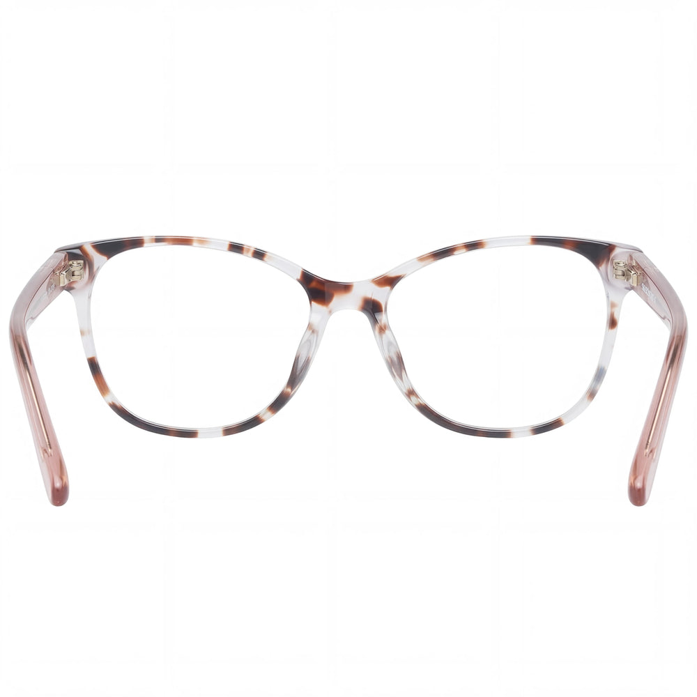 Gafas modernas Skechers para hombre con montura de plástico roja Habana y lentes de plástico transparentes, talla 52-16-140