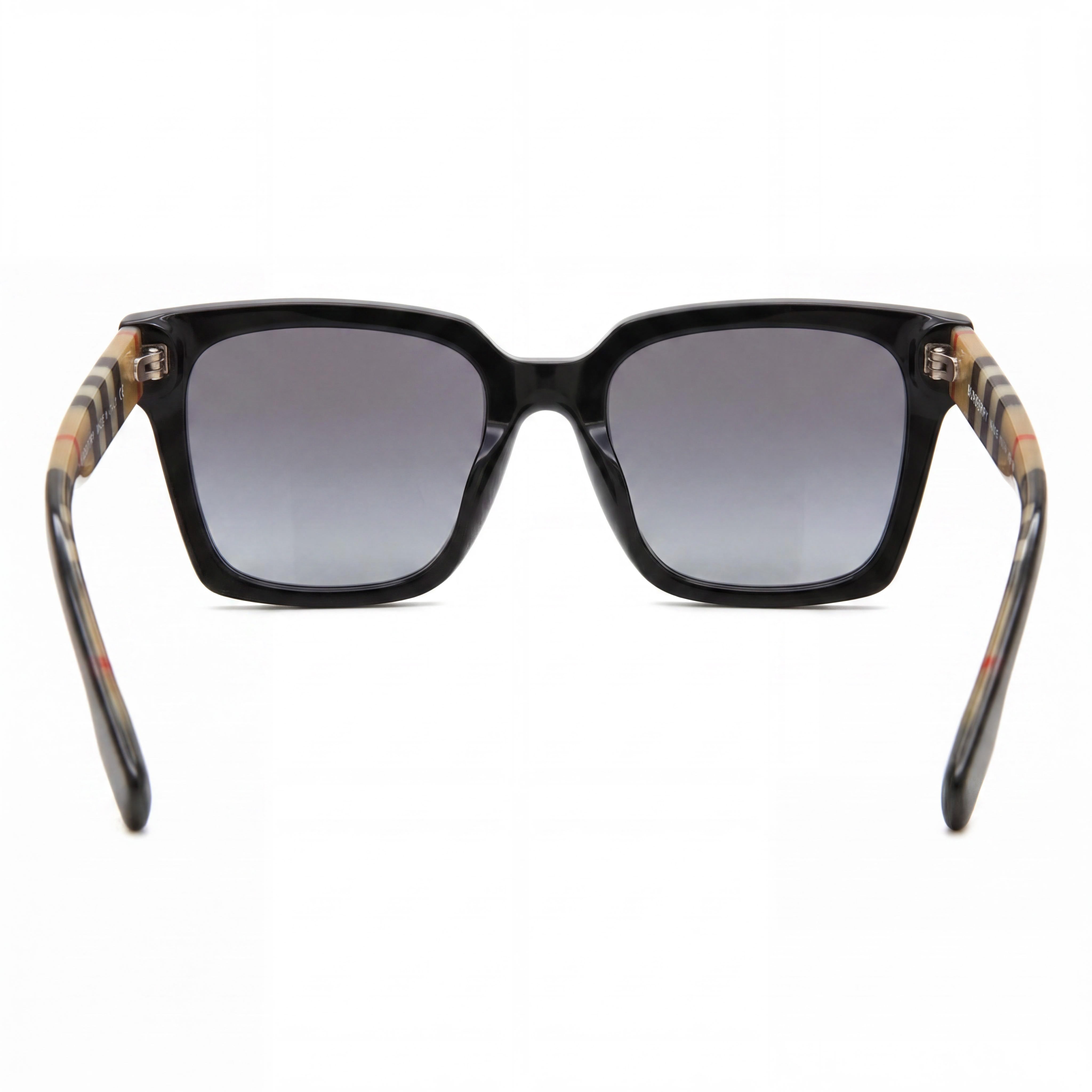 Gafas de sol Burberry Be4335 Maple de composite negro y degradado gris, con protección UV y sin polarizar, para mujer, de 53 mm, Photo 4