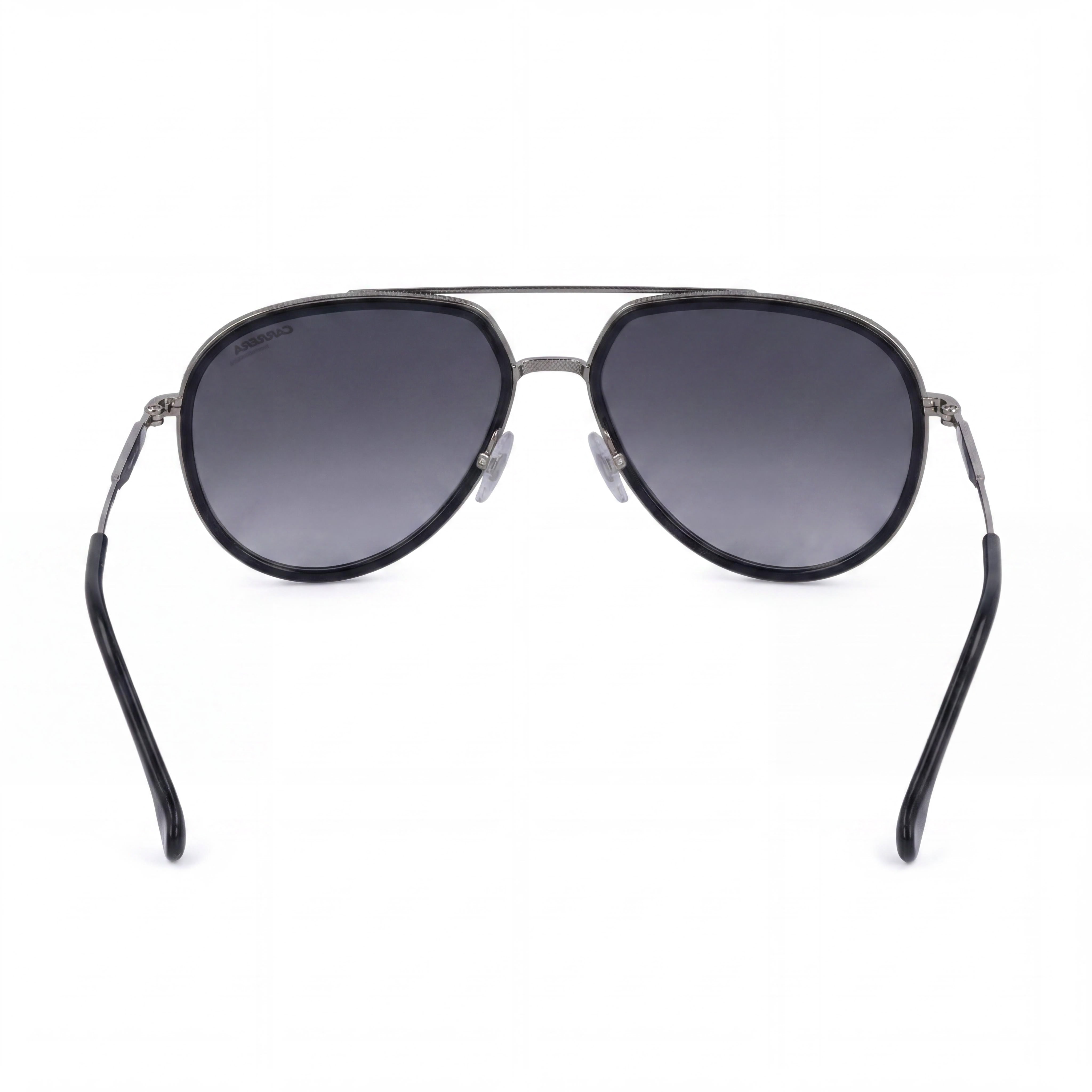 Gafas de sol Carrera 295/S Classic unisex de acero inoxidable con protección UV, armazón gris y negro degradado, lentes gris oscuro degradado 58 mm, Photo 4