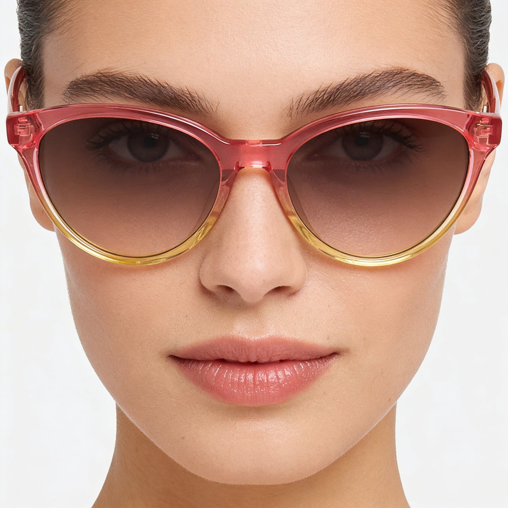 Kate Spade New York ADELINE/G/S Women's Pink Shaded Yellow Brown Gradient Acetate Non-Polarized UV 55mm Sunglasses