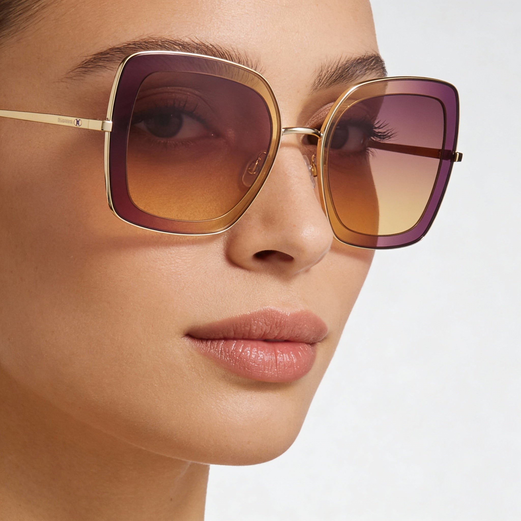 Gafas de sol M Missoni Cat Eye para mujer, de metal, doradas y grises, de doble tono, 52 mm, Photo 2