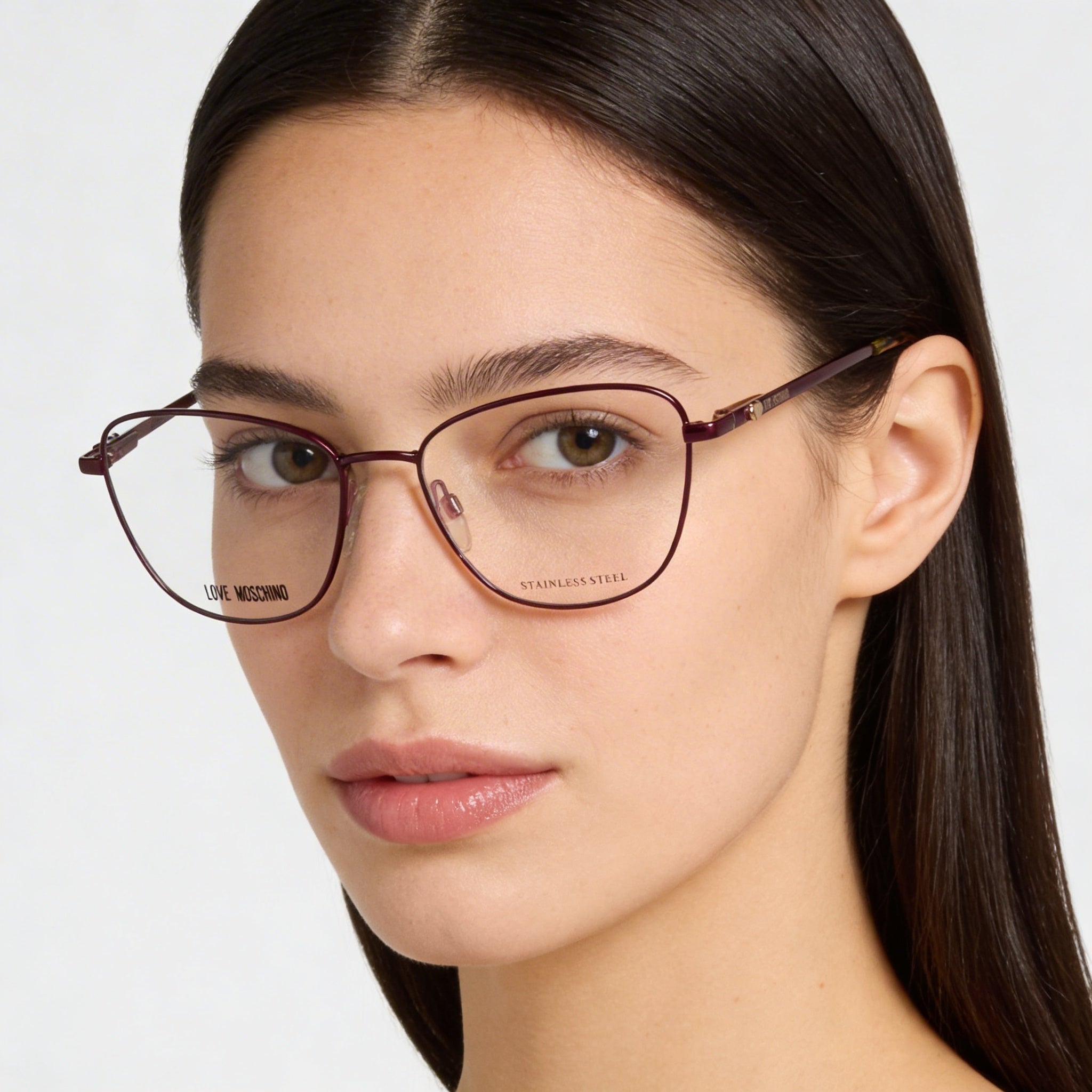 Gafas de sol Love Moschino 3D Heart LMMOL5528 para mujer, de acero inoxidable y color cereza, con protección UV, talla 52-16-140, Photo 5