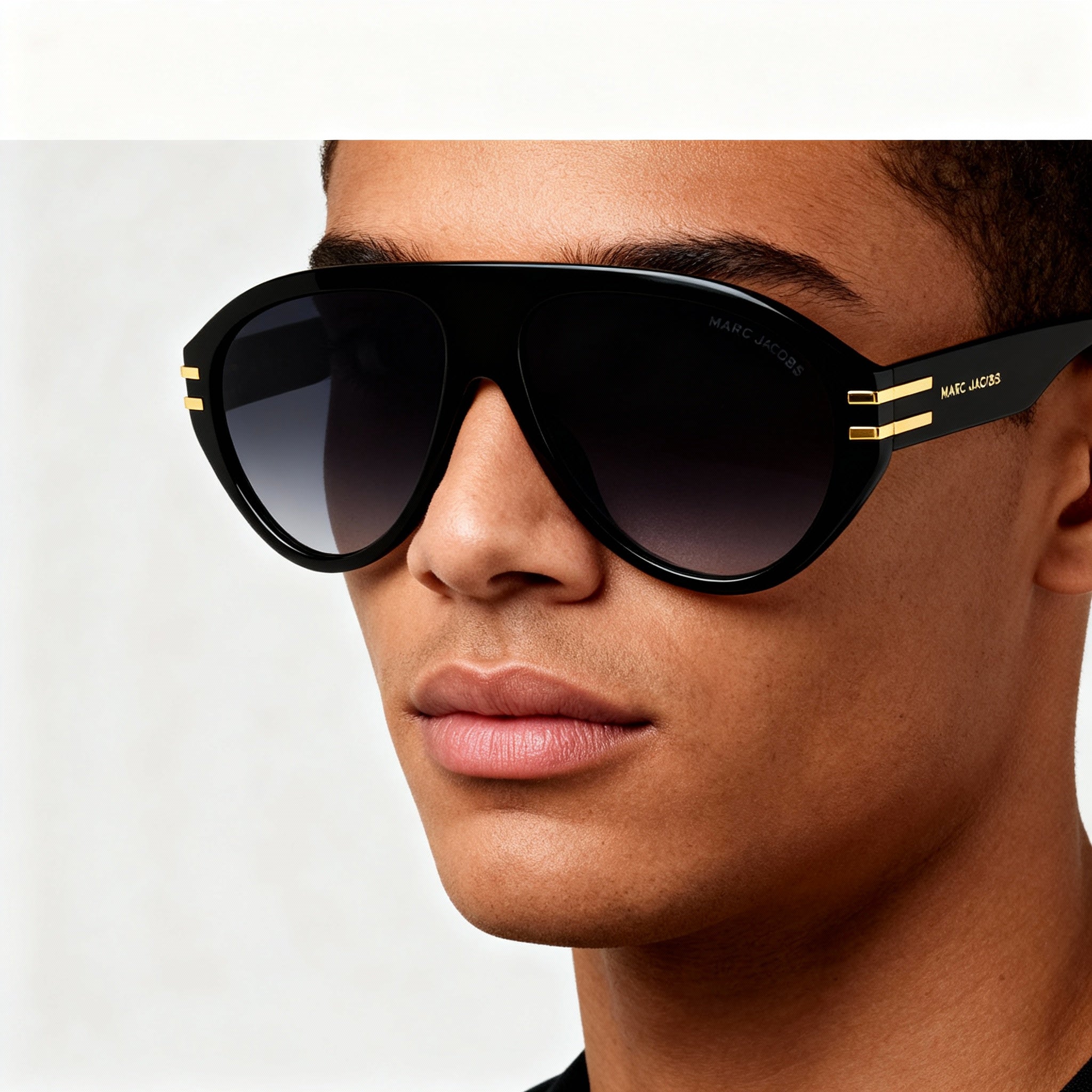 Marc Jacobs MARC 747/S Unisex Casual Style Acetate Black Frame Dark Grey Shaded Non-Polarized 58-15-145, Photo 4