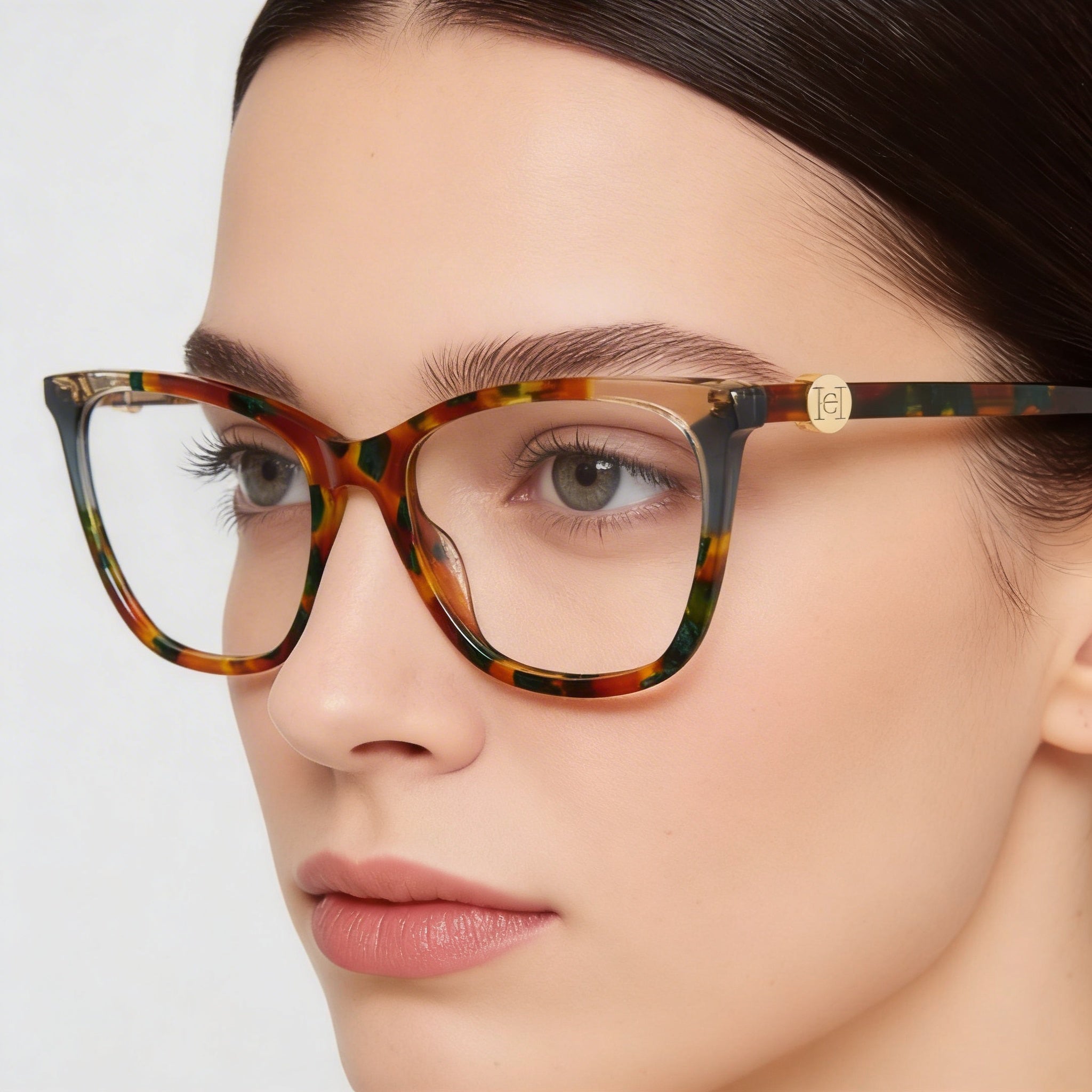 Carolina Herrera Modern Women's Cat Eye Acetate Optical Frame Green Havana Green 53-17-145, Photo 5