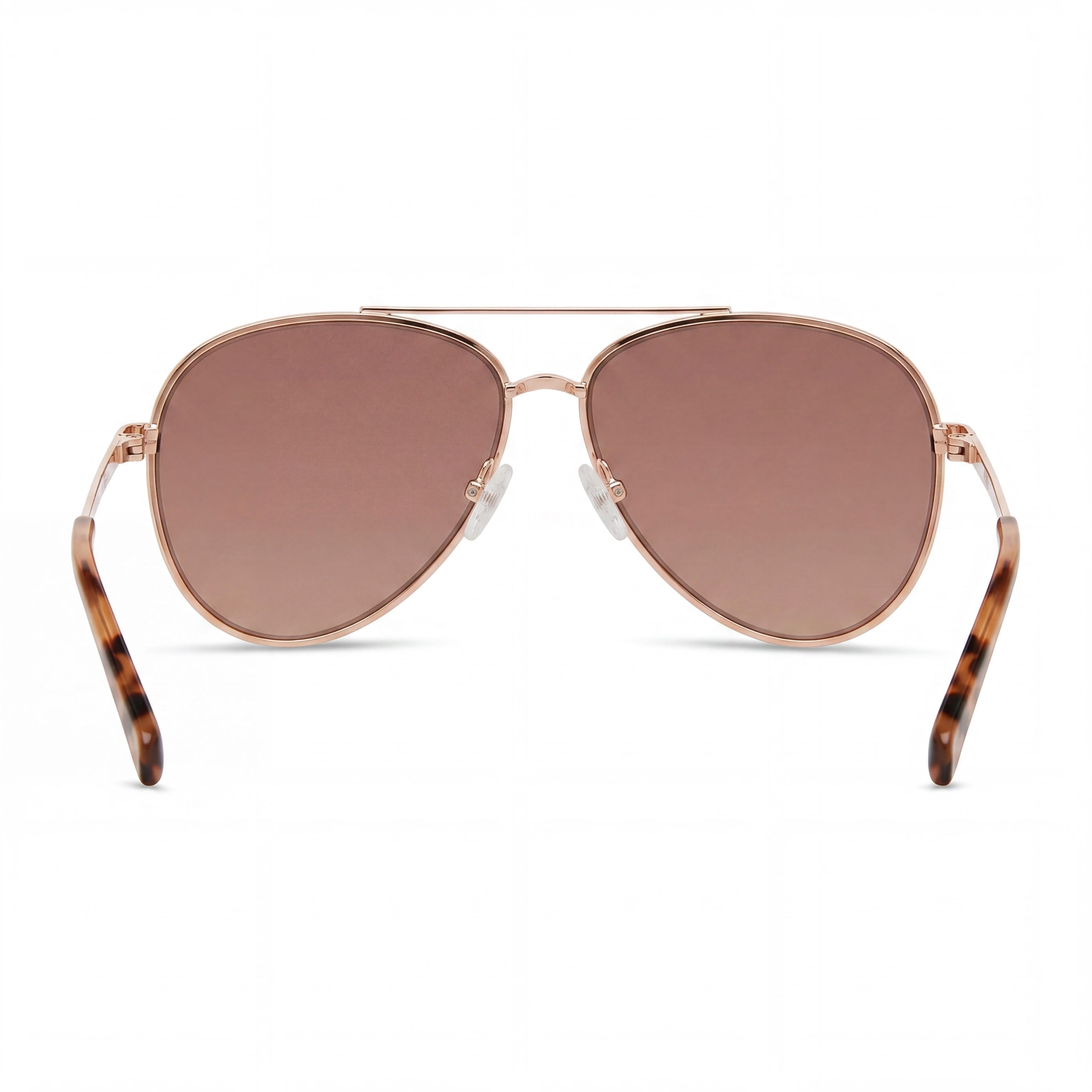 Kenneth Cole New York Kc5828f Women's Metal Non-Polarized Sunglasses, Shiny Rose Gold Frame, Gradient Brown Lenses, 58mm, Photo 3